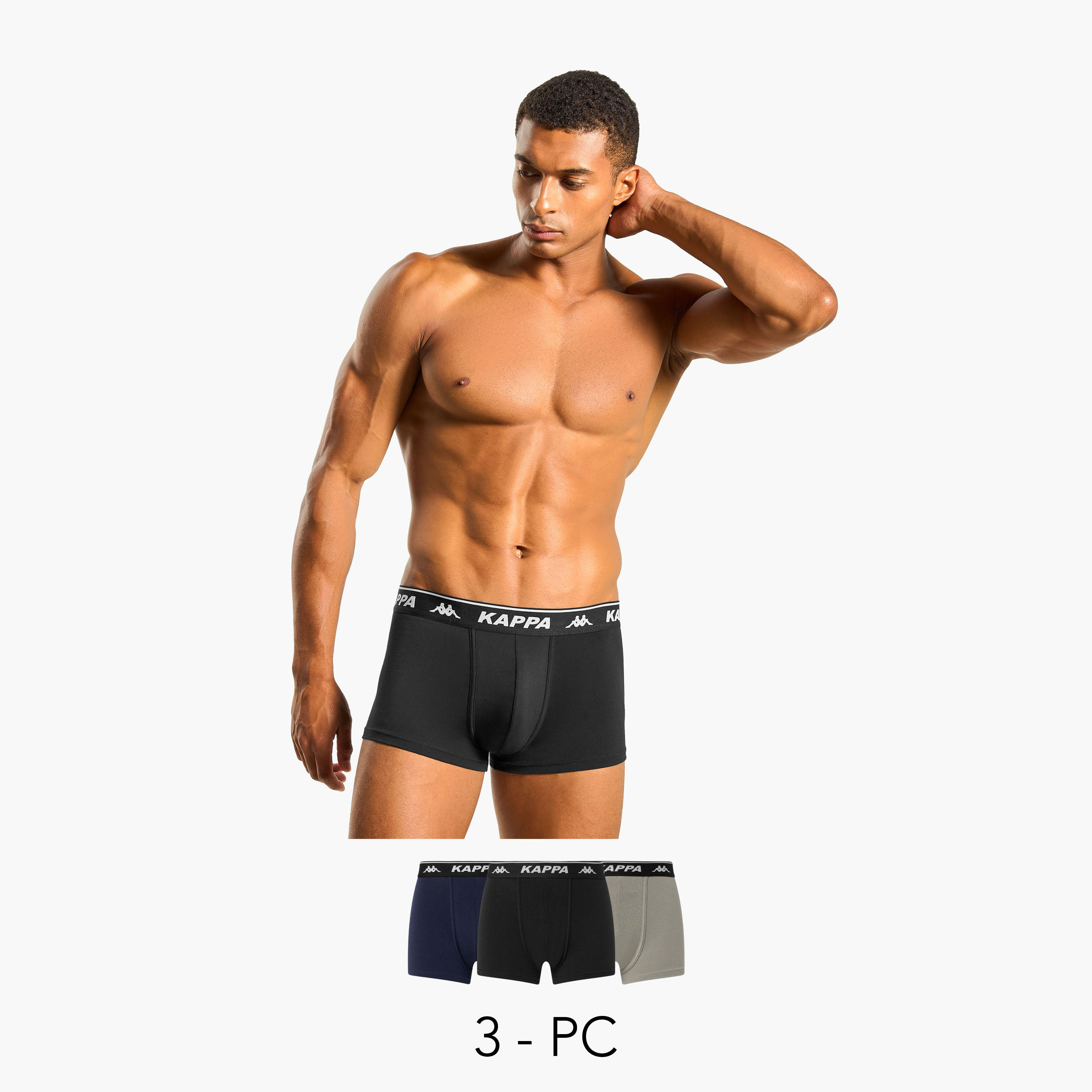 طقم سراويل ترانك داخلية بخصر مطاطي عدد 3 من كابا-men-clothing-innerwear-underwear-image-1