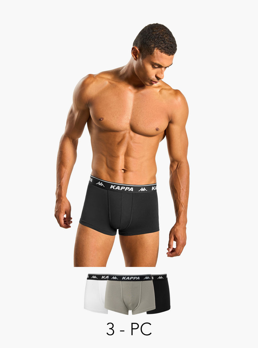 Set of 3 - Kappa Elasticated Waist Trunks-men-clothing-innerwear-underwear-image-1