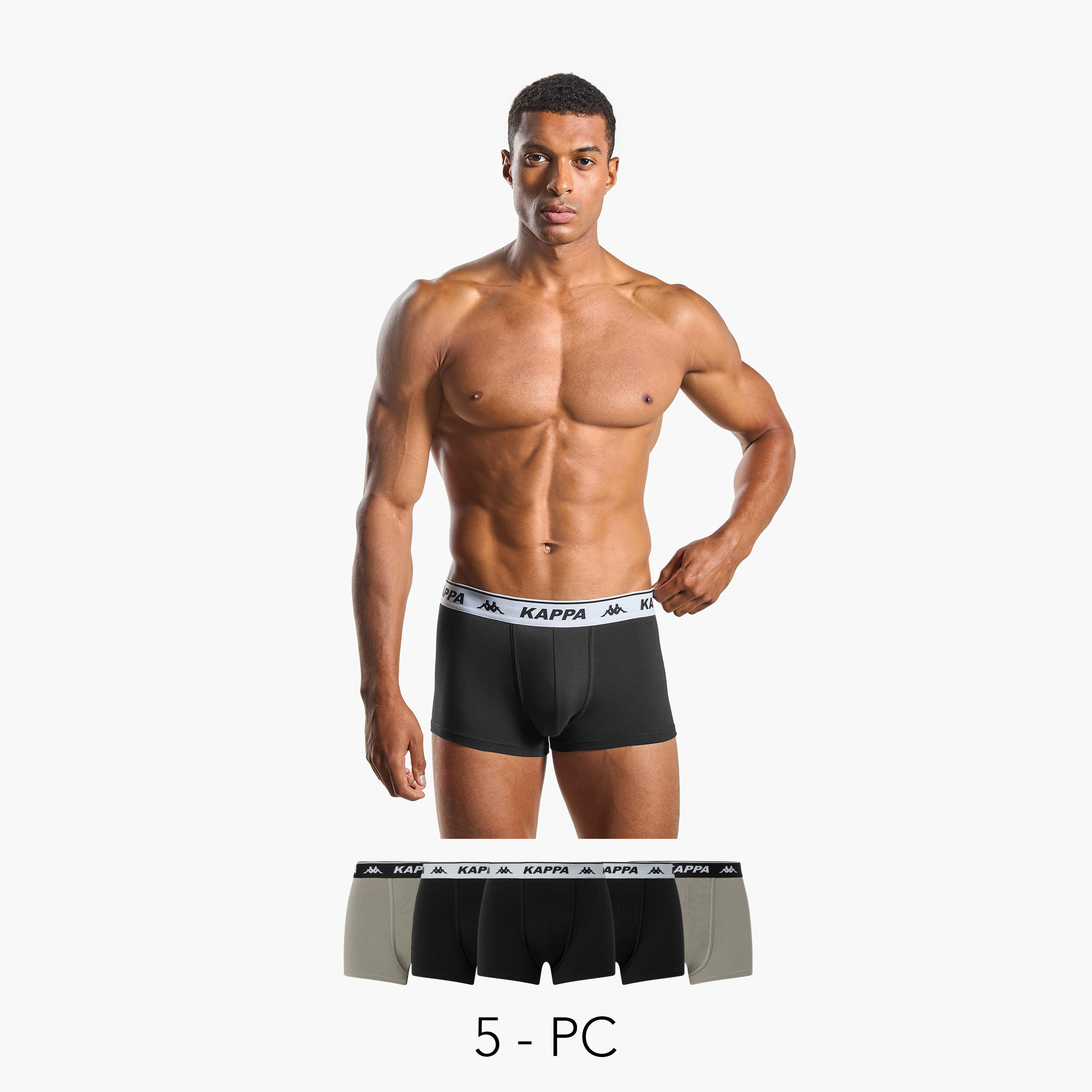 Set of 5 - Kappa Trunk Briefs with Elasticated Waistband-men-clothing-innerwear-underwear-image-1