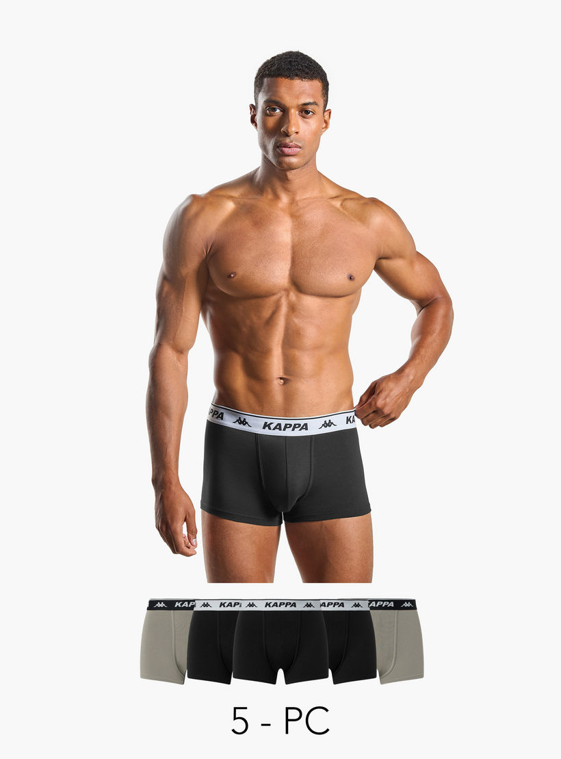 Set of 5 - Kappa Trunk Briefs with Elasticated Waistband-men-clothing-innerwear-underwear-image-1