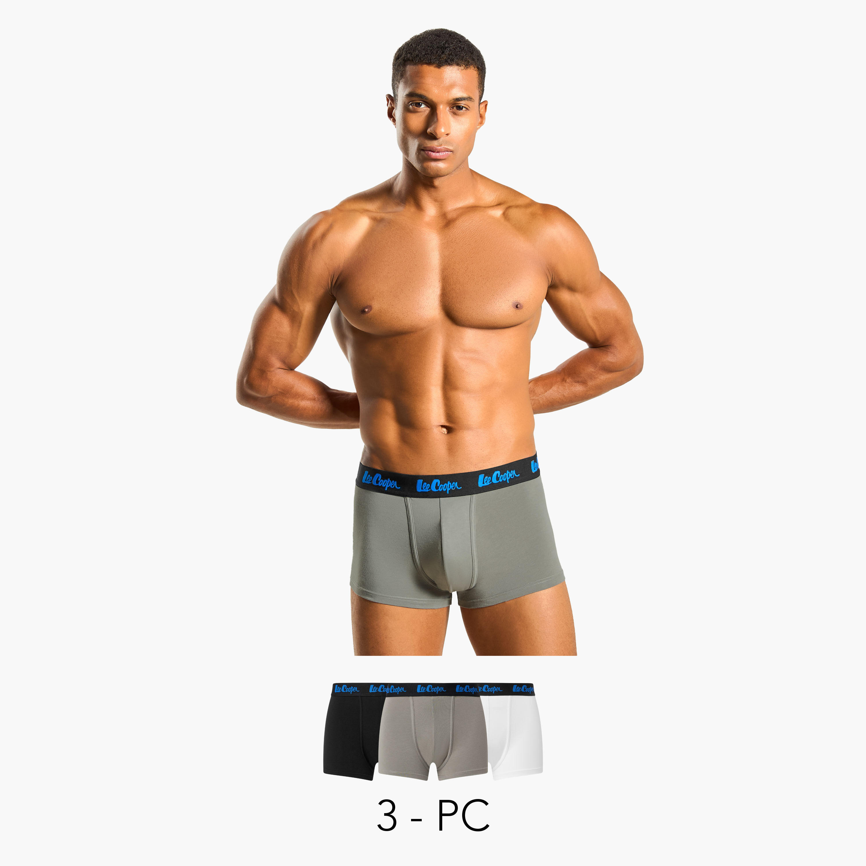 سراويل داخلية ترانك بخصر مطاطي من لي كوبر - طقم من 3 قطع-men-clothing-innerwear-underwear-image-1
