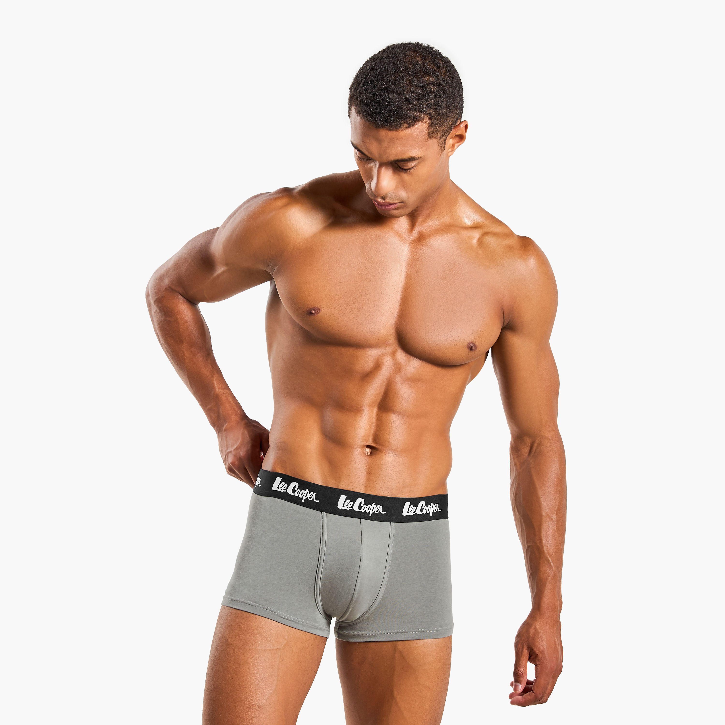 Set of 5 - Lee Cooper Trunk Briefs with Elasticated Waistband-men-clothing-innerwear-underwear-image-4