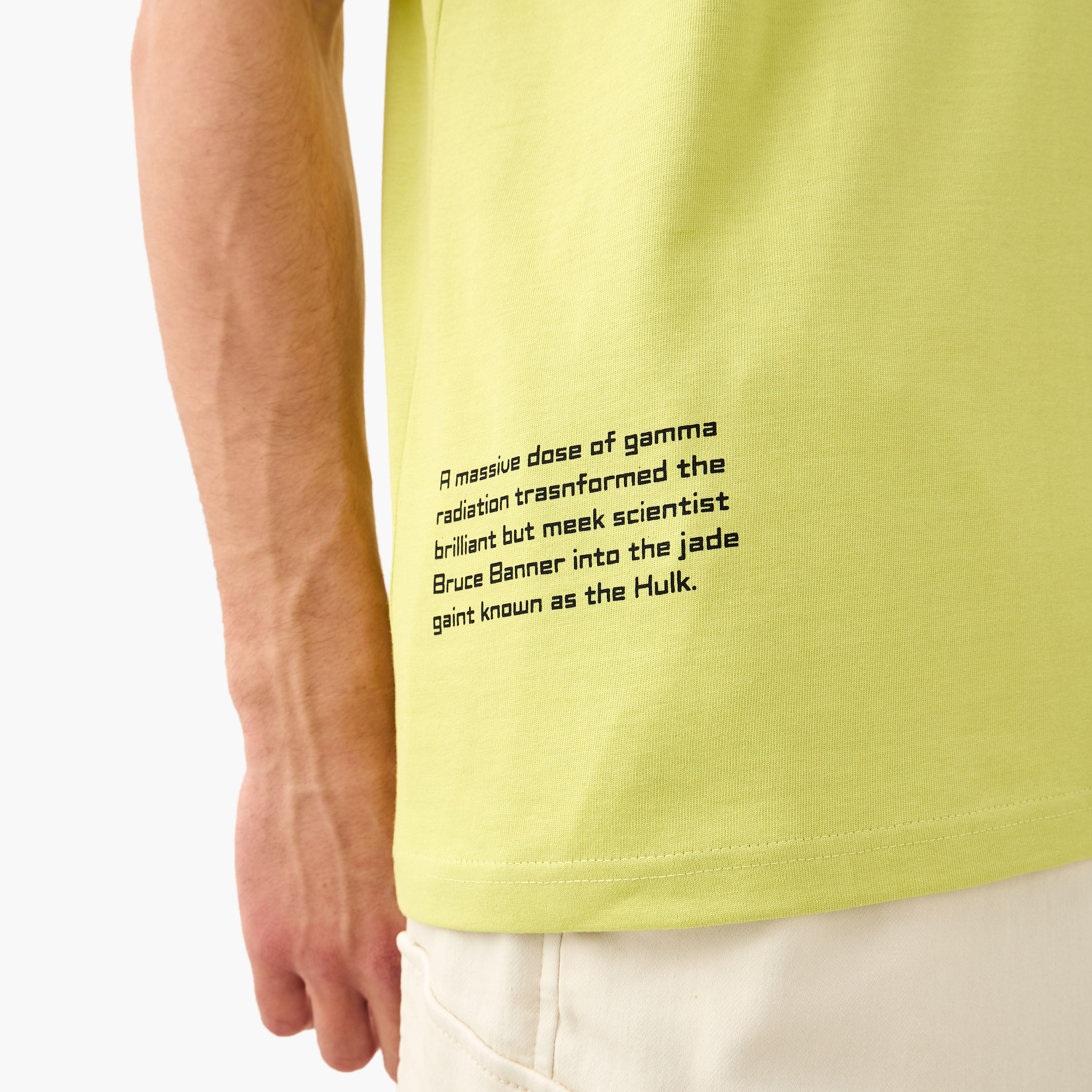 Hulk Print T-shirt with Crew Neck and Short Sleeves-men-clothing-tshirtsandpolos-tshirts-image-4