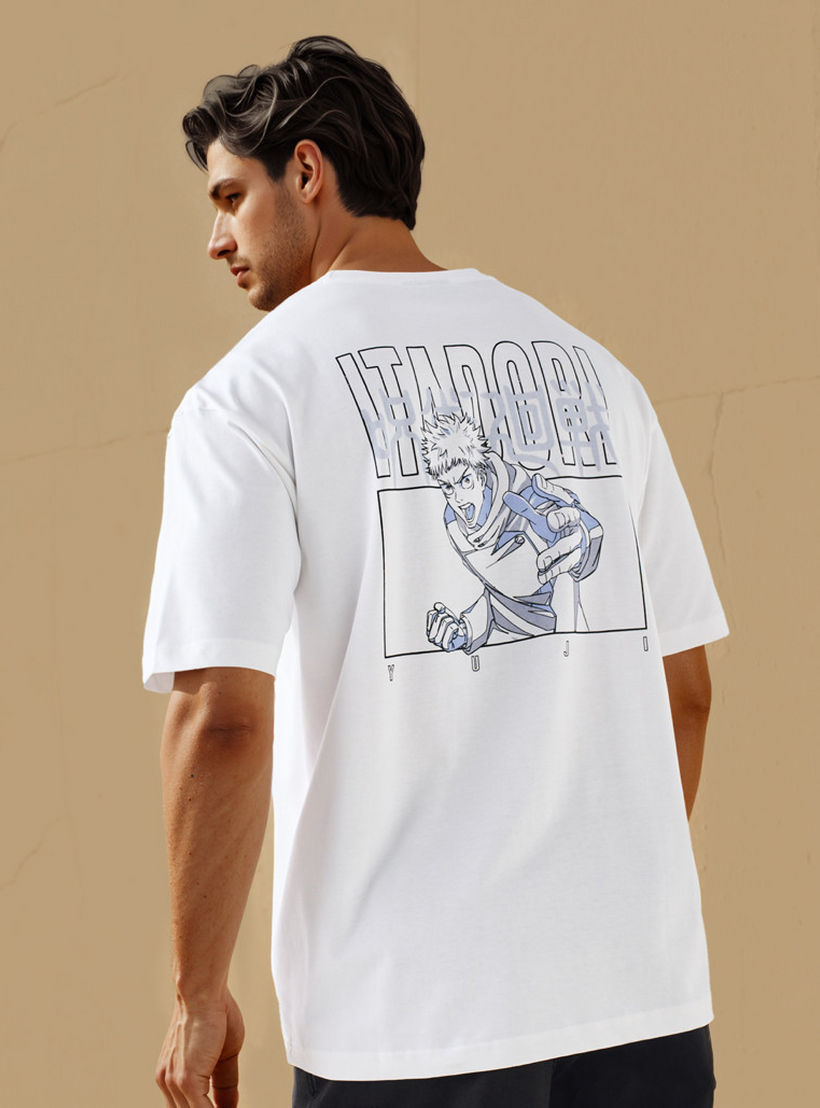 Yuji Itadori Print T-shirt with Crew Neck-men-clothing-tshirtsandpolos-tshirts-image-1