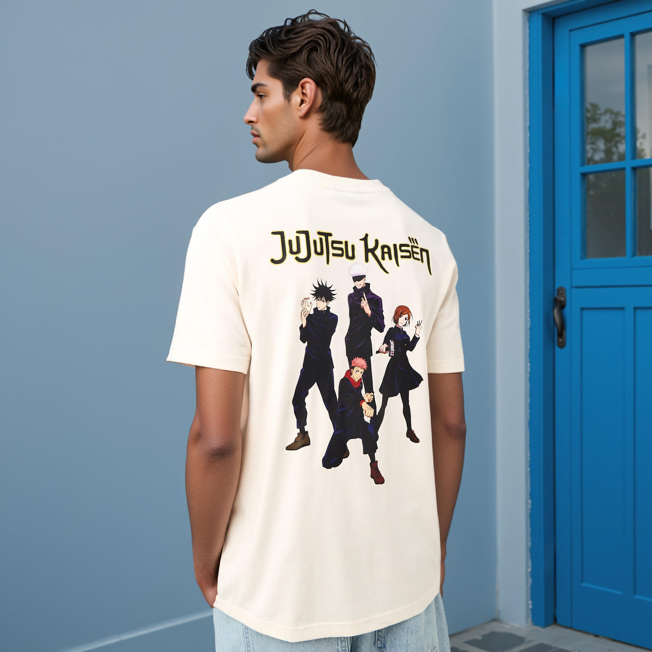 Jujutsu Kaisen Print Crew Neck T-shirt-men-clothing-tshirtsandpolos-tshirts-image-1