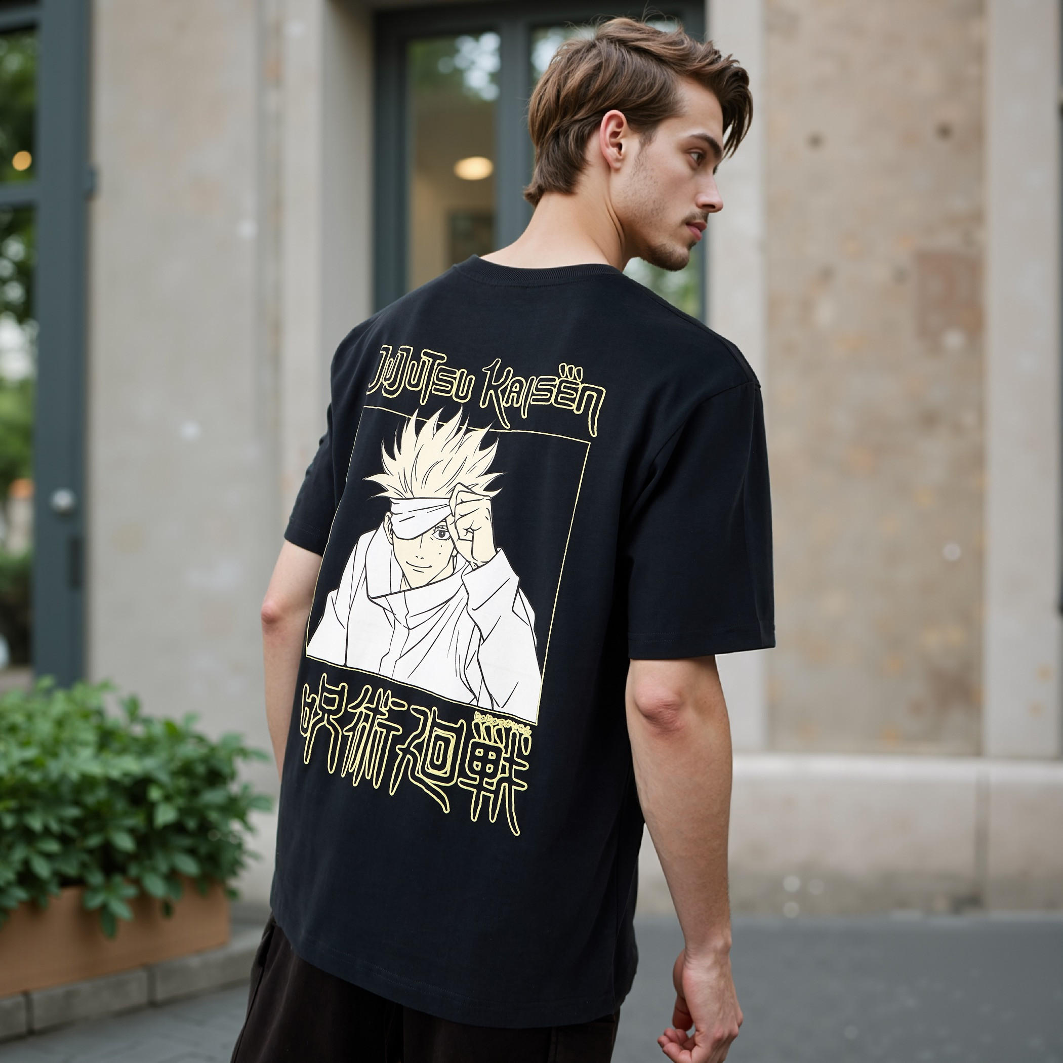 Jujutsu Kaisen Print Crew Neck T-shirt-men-clothing-tshirtsandpolos-tshirts-image-1
