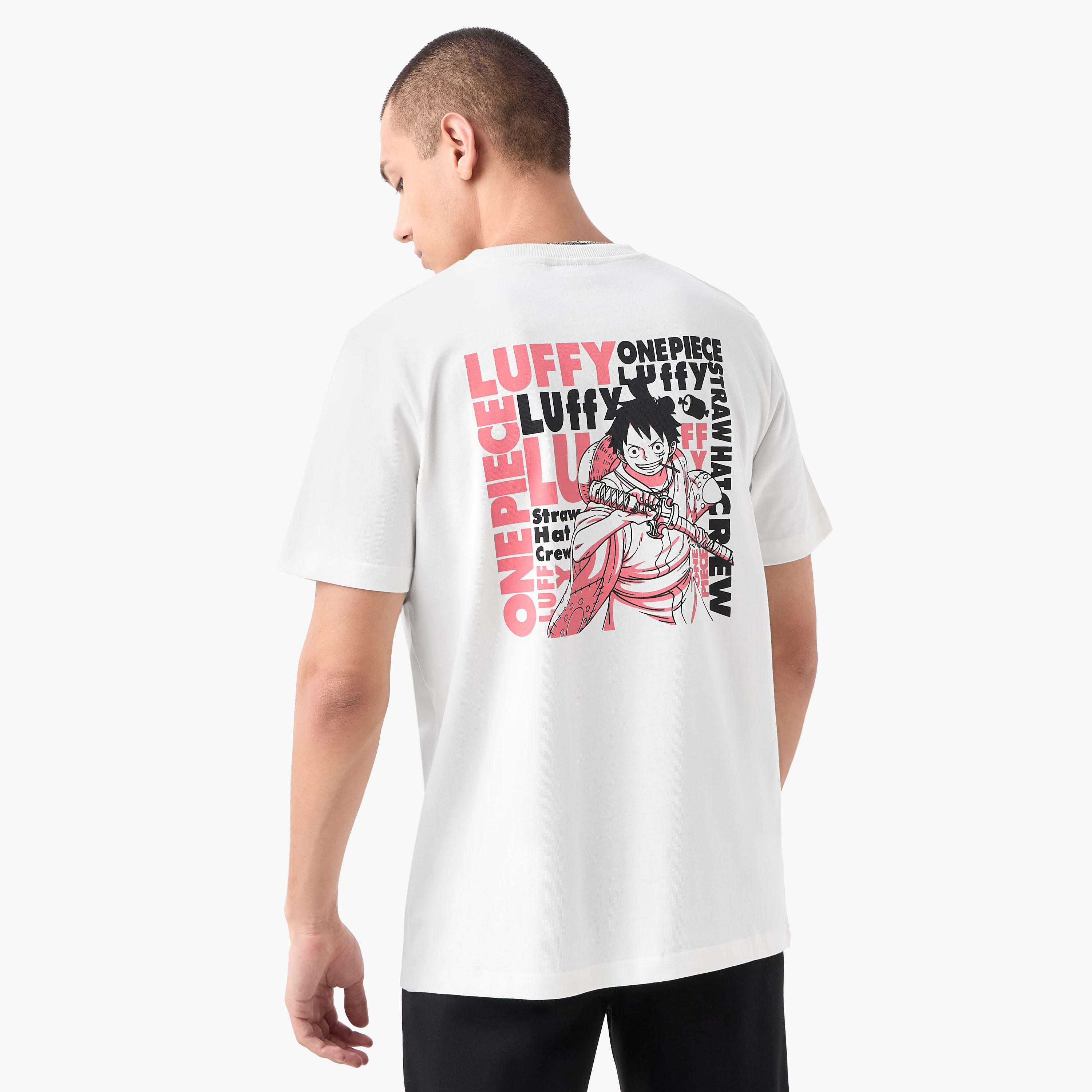 Luffy Print T-shirt-men-clothing-tshirtsandpolos-tshirts-image-1