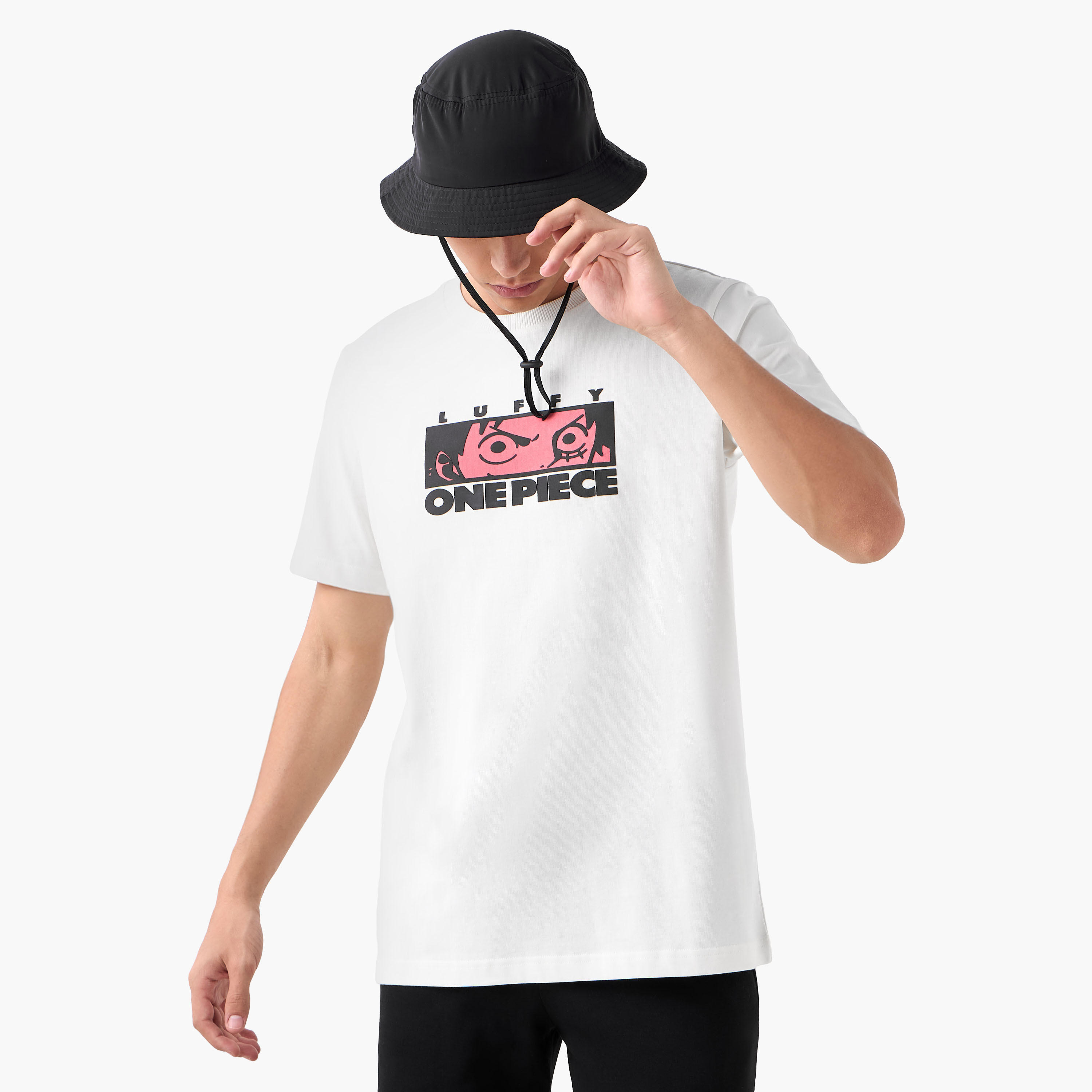 Luffy Print T-shirt-men-clothing-tshirtsandpolos-tshirts-image-3