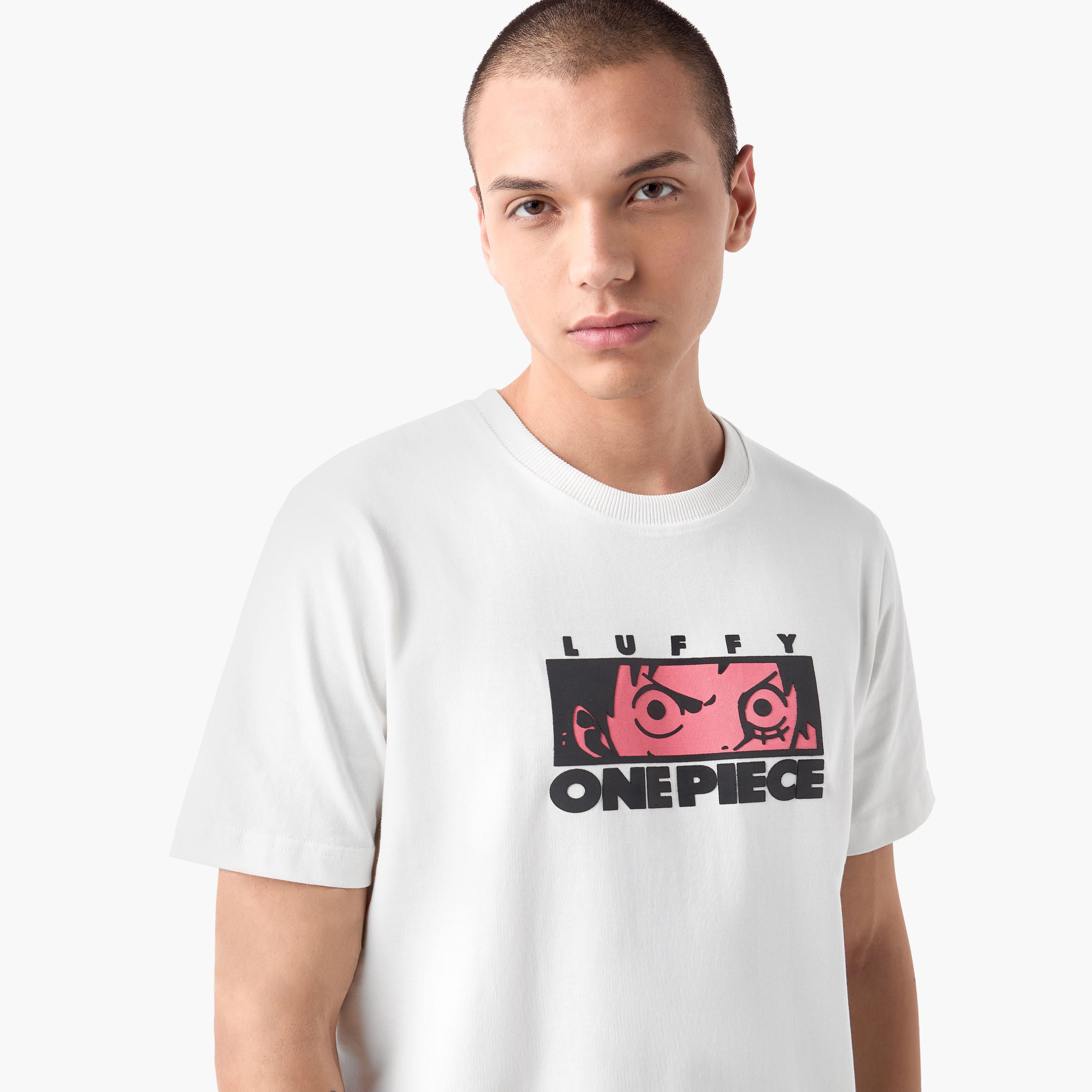 Luffy Print T-shirt-men-clothing-tshirtsandpolos-tshirts-image-4