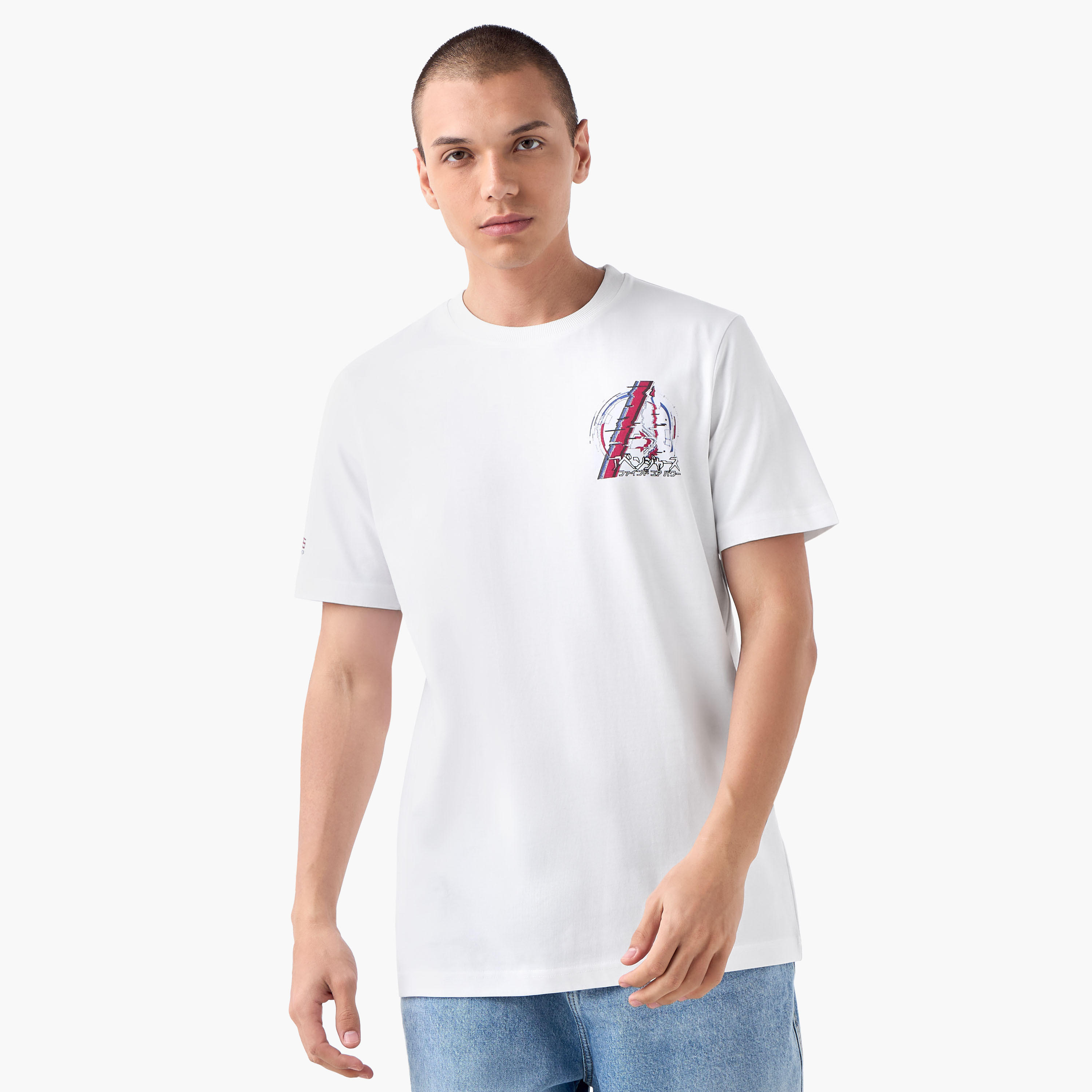 Avengers Print T-shirt with Crew Neck-men-clothing-tshirtsandpolos-tshirts-image-3