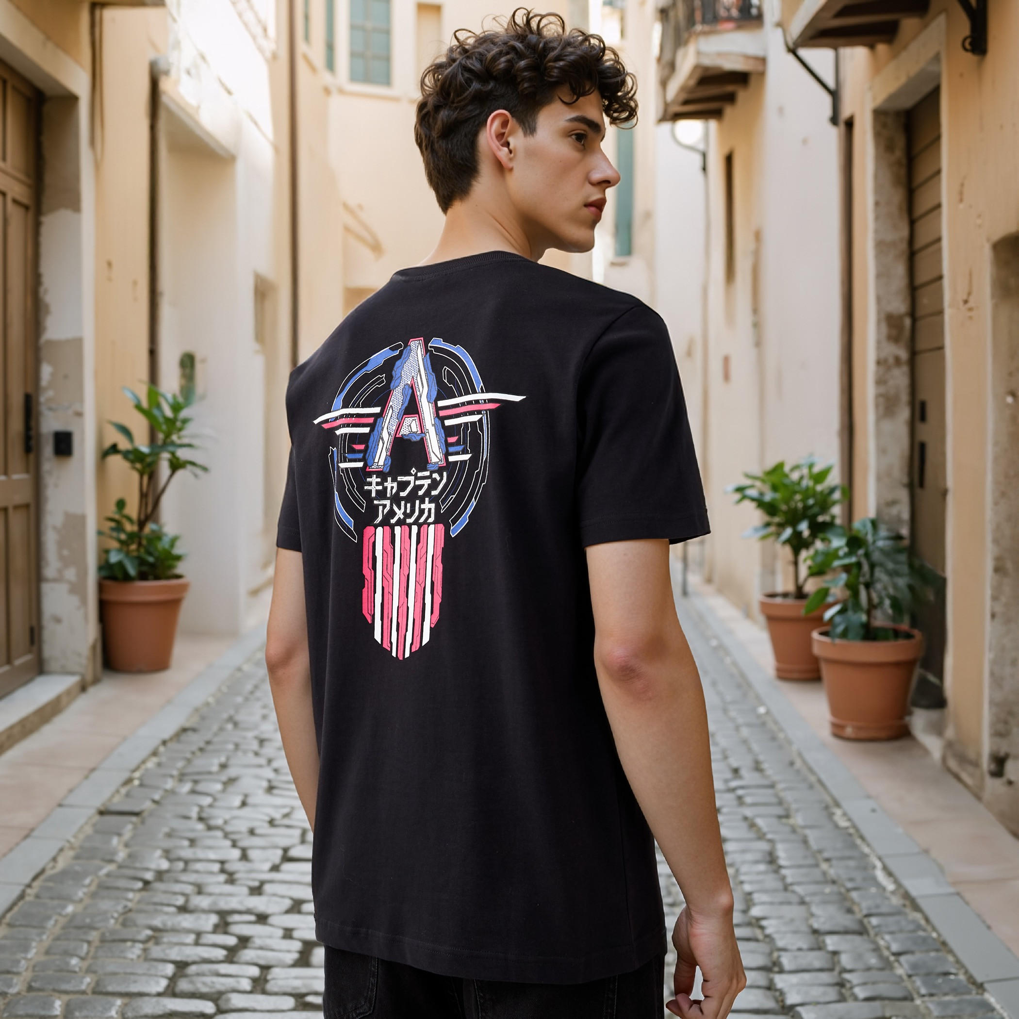 تيشيرت بياقة ضيقة وطبعات-men-clothing-tshirtsandpolos-tshirts-image-5