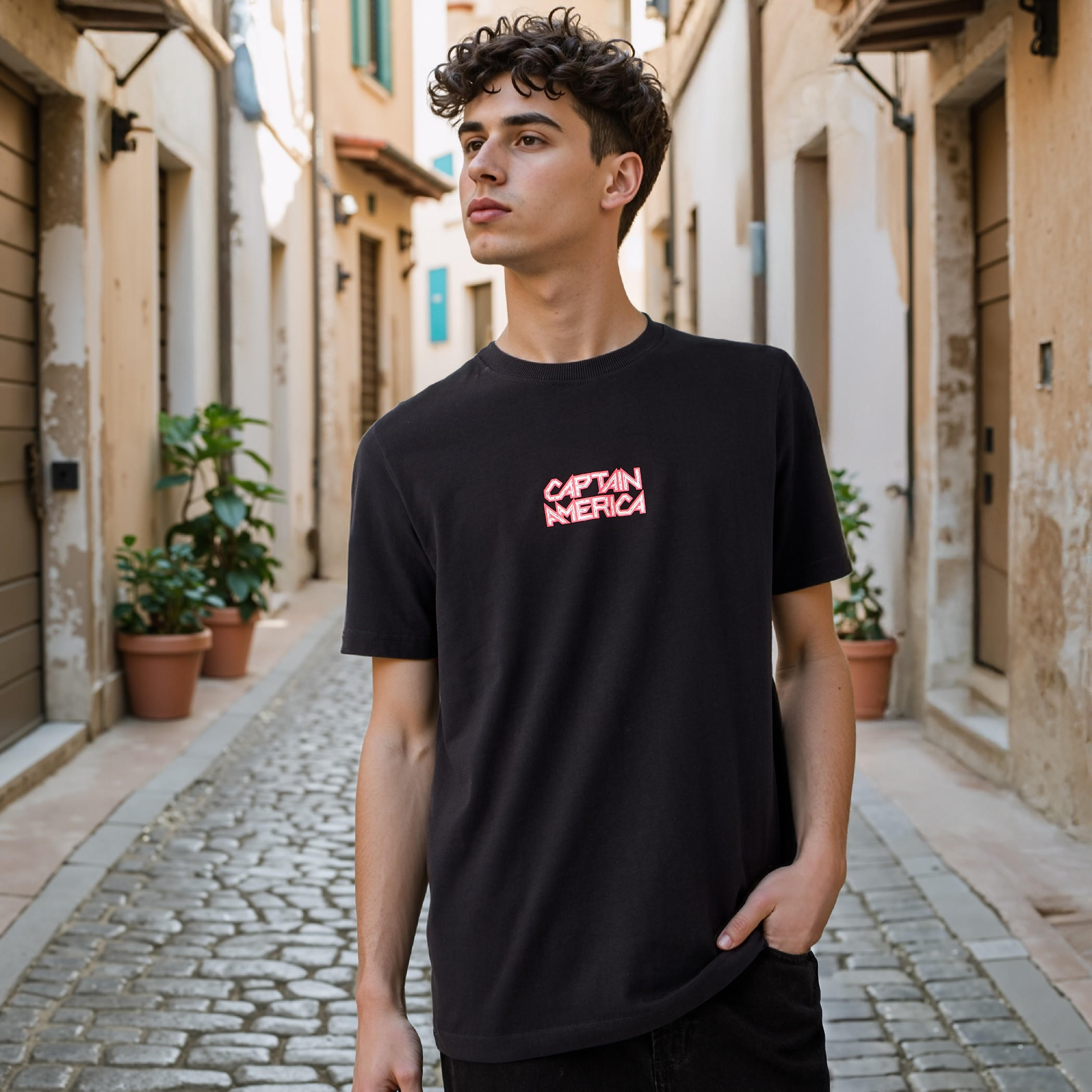 تيشيرت بياقة ضيقة وطبعات-men-clothing-tshirtsandpolos-tshirts-image-3