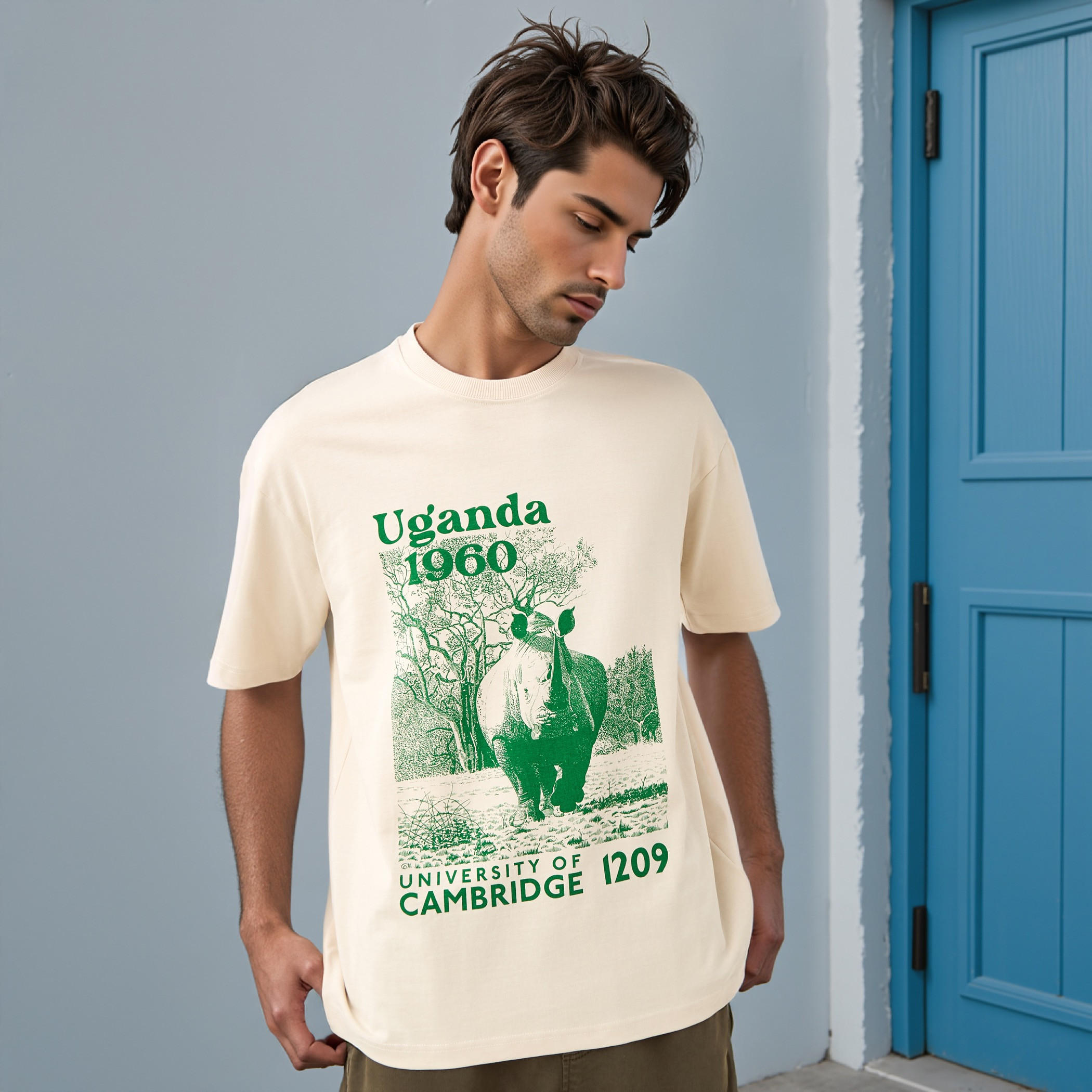 Cambridge University Men Crew Neck Short Sleeves T-shirt-men-clothing-tshirtsandpolos-tshirts-image-1