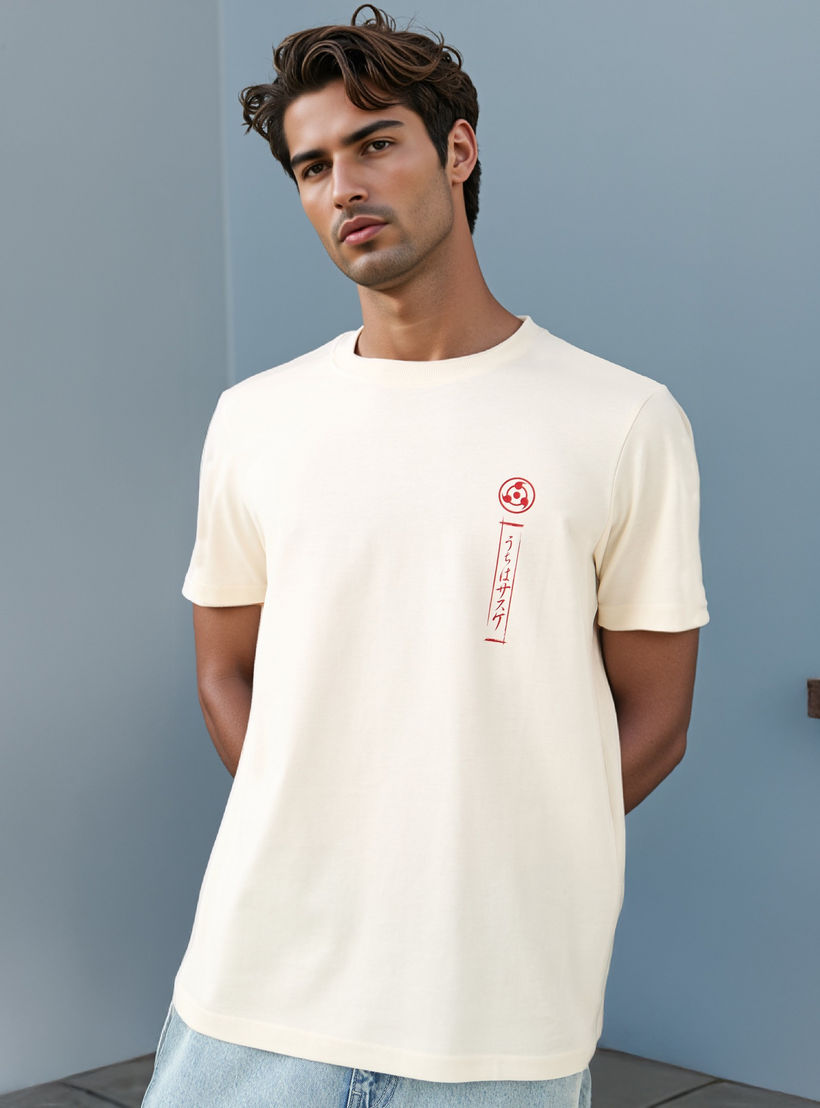 Kakashi Print Crew Neck T-shirt-men-clothing-tshirtsandpolos-tshirts-image-3