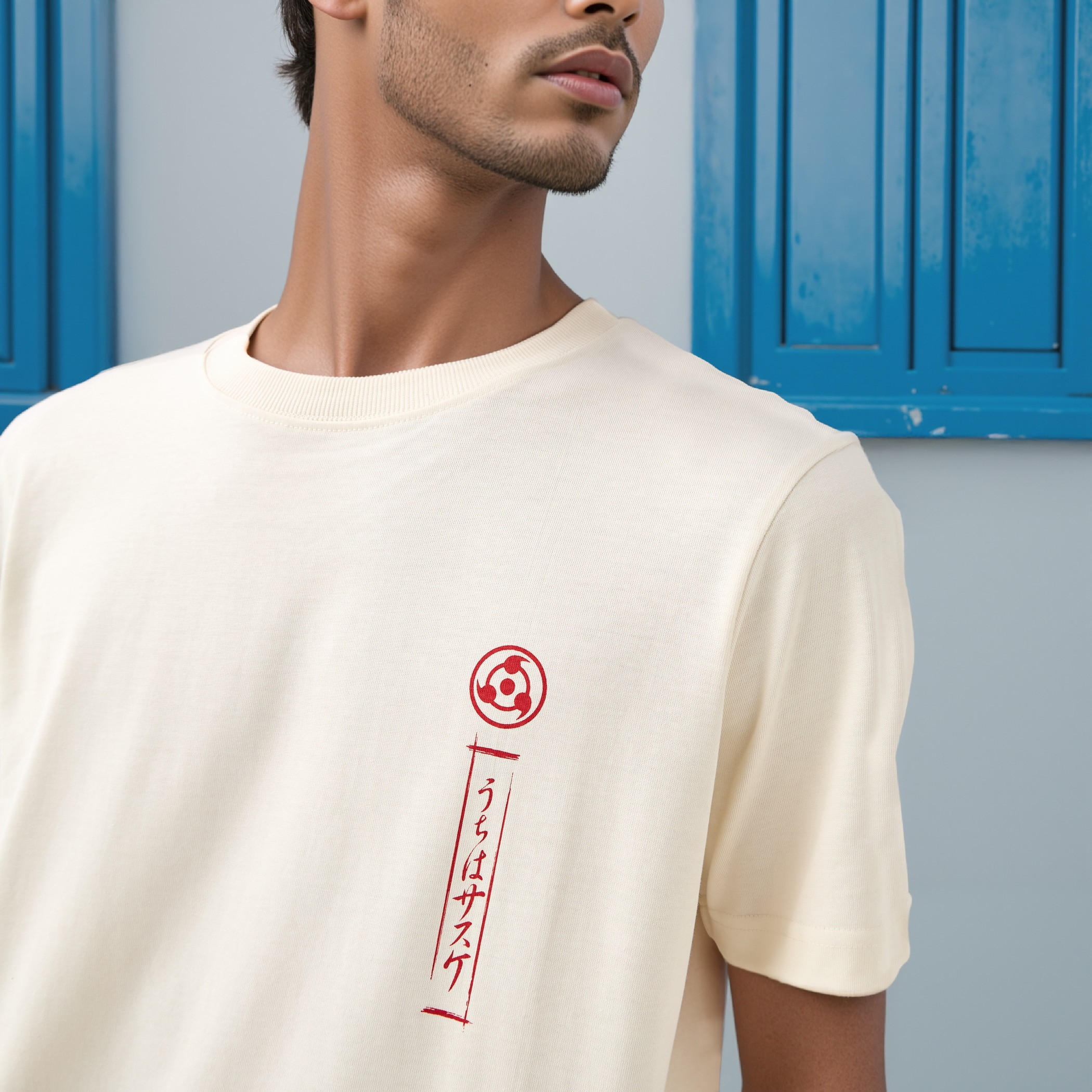 Kakashi Print Crew Neck T-shirt-men-clothing-tshirtsandpolos-tshirts-image-4