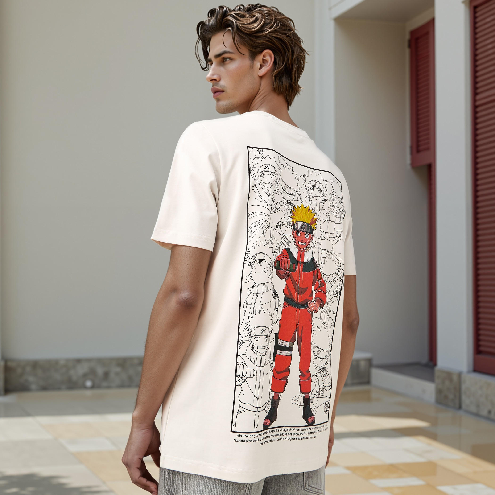 Kakashi Print Crew Neck T-shirt-men-clothing-tshirtsandpolos-tshirts-image-1