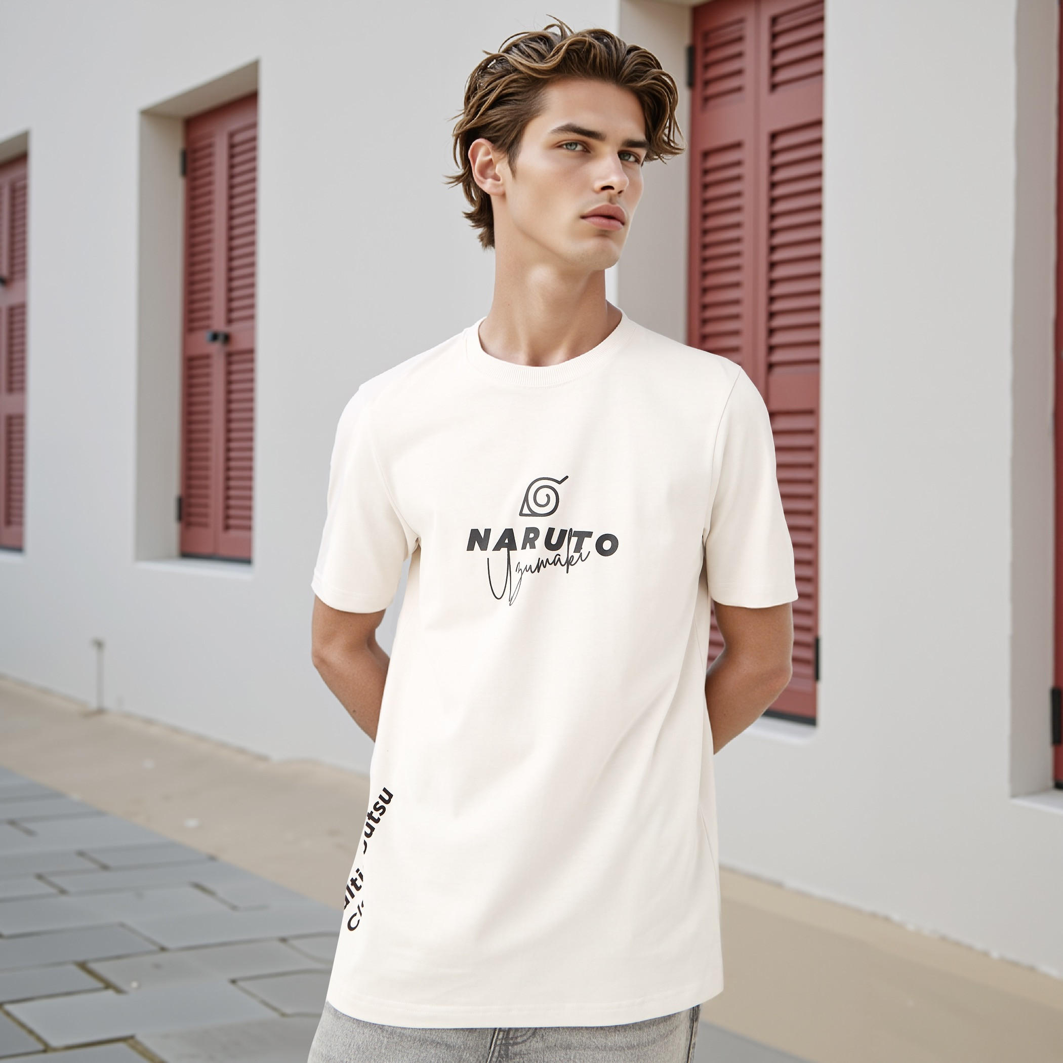 Kakashi Print Crew Neck T-shirt-men-clothing-tshirtsandpolos-tshirts-image-3