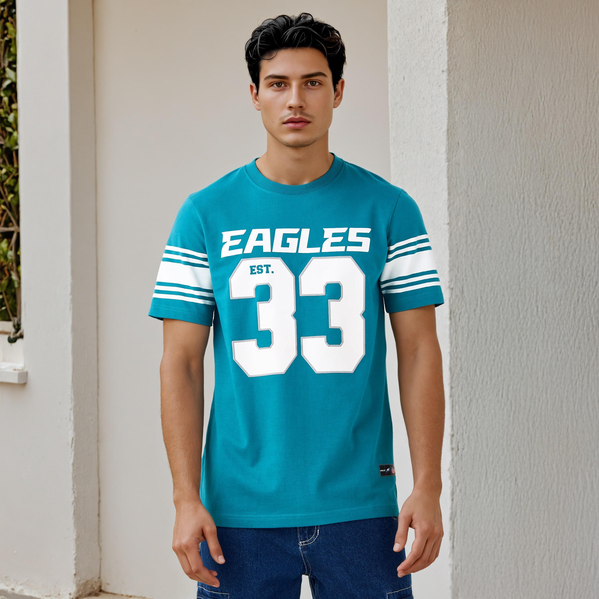 Philadelphia Eagles NFL Men Regular Fit Crew Neck Short Sleeves T-shirt-men-clothing-tshirtsandpolos-tshirts-image-1