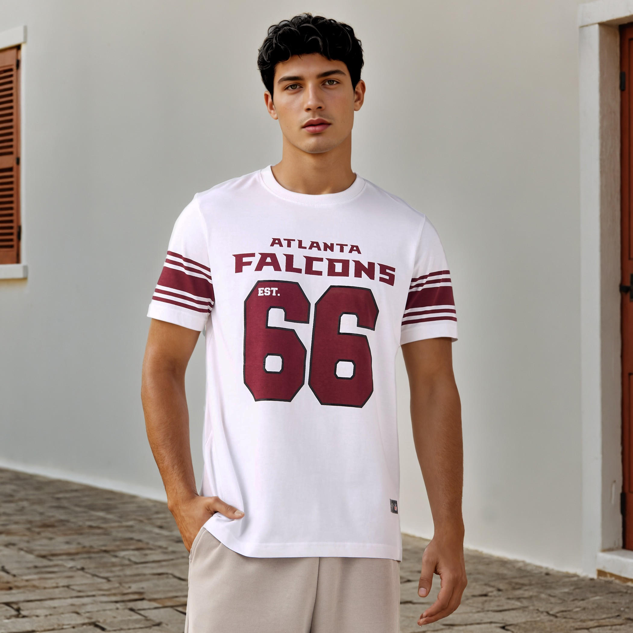 Atlanta Falcons NFL Men Regular Fit Crew Neck Short Sleeves T-shirt-men-clothing-tshirtsandpolos-tshirts-image-1
