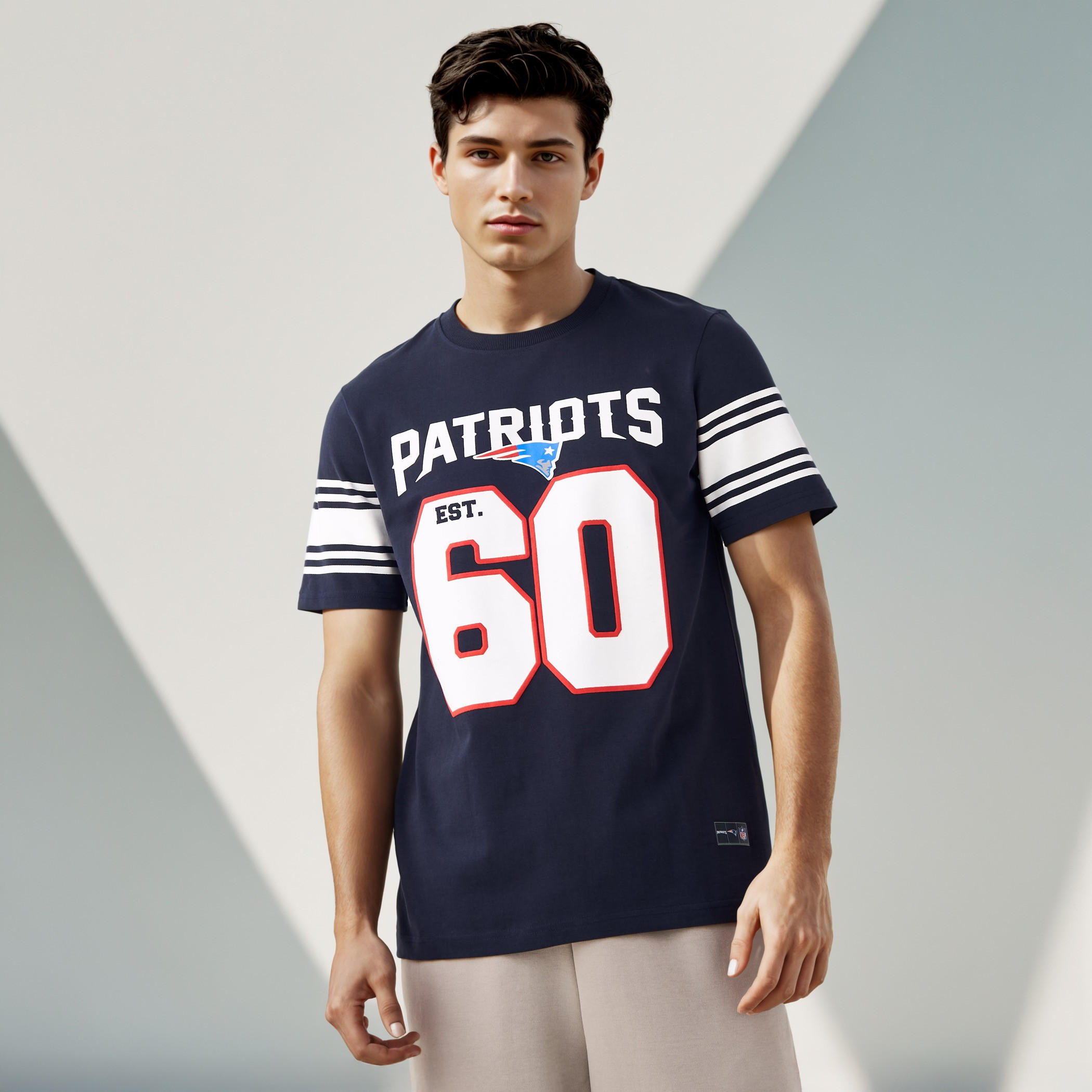 New England Patriots NFL Men Regular Fit Crew Neck Short Sleeves T-shirt-men-clothing-tshirtsandpolos-tshirts-image-1