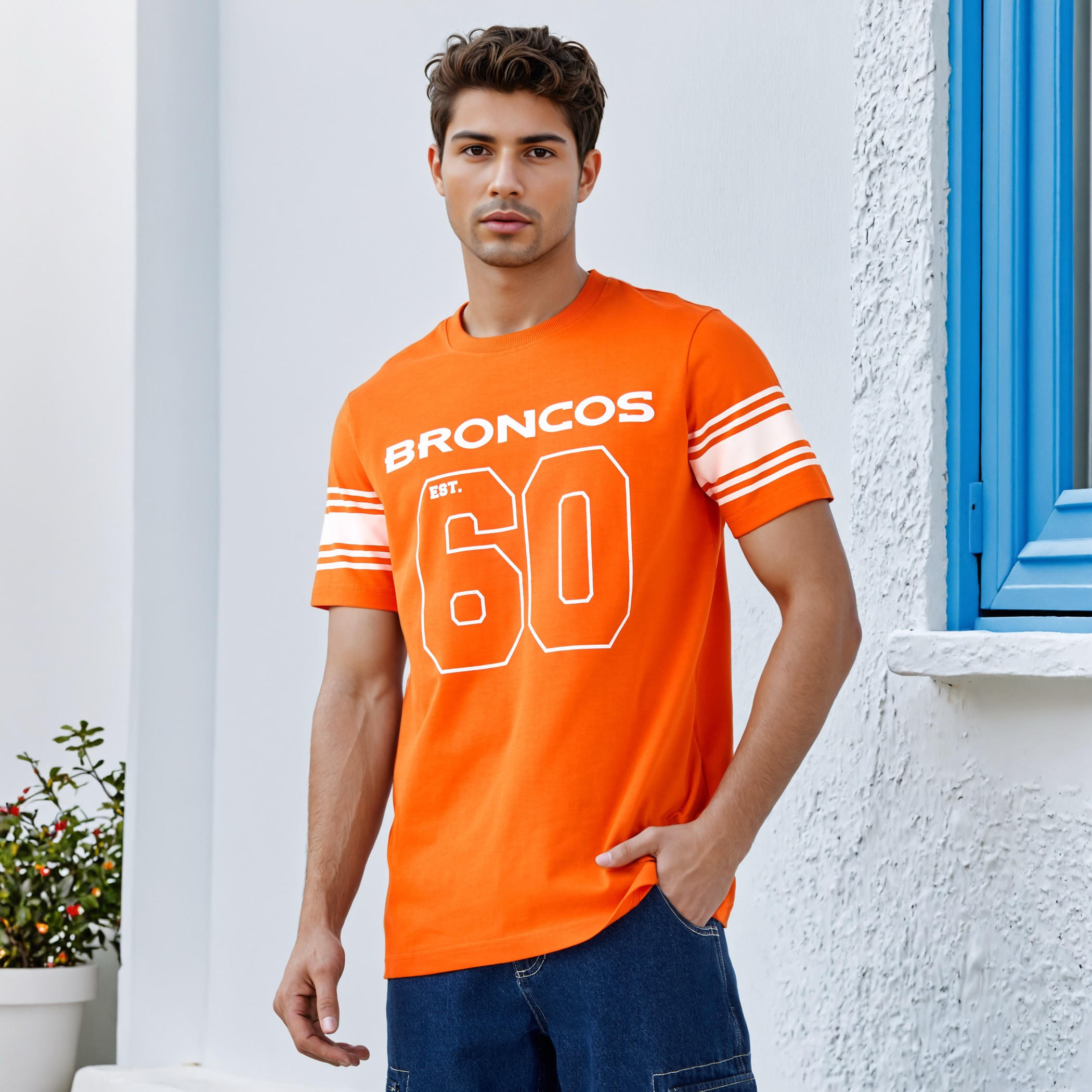 Denver Broncos NFL Men Regular Fit Crew Neck Short Sleeves T-shirt-men-clothing-tshirtsandpolos-tshirts-image-1