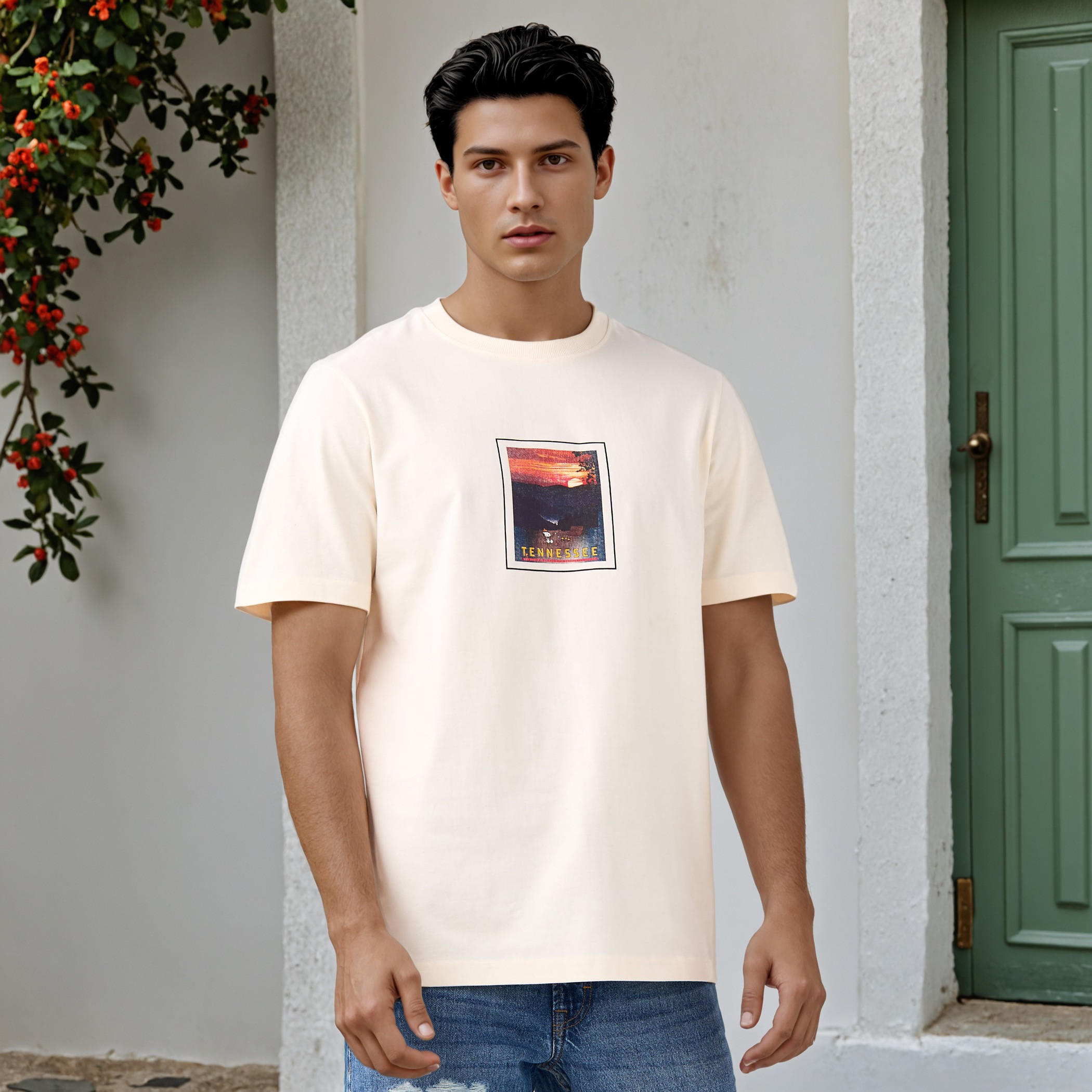 Peanuts Print T-shirt with Crew Neck-men-clothing-tshirtsandpolos-tshirts-image-1