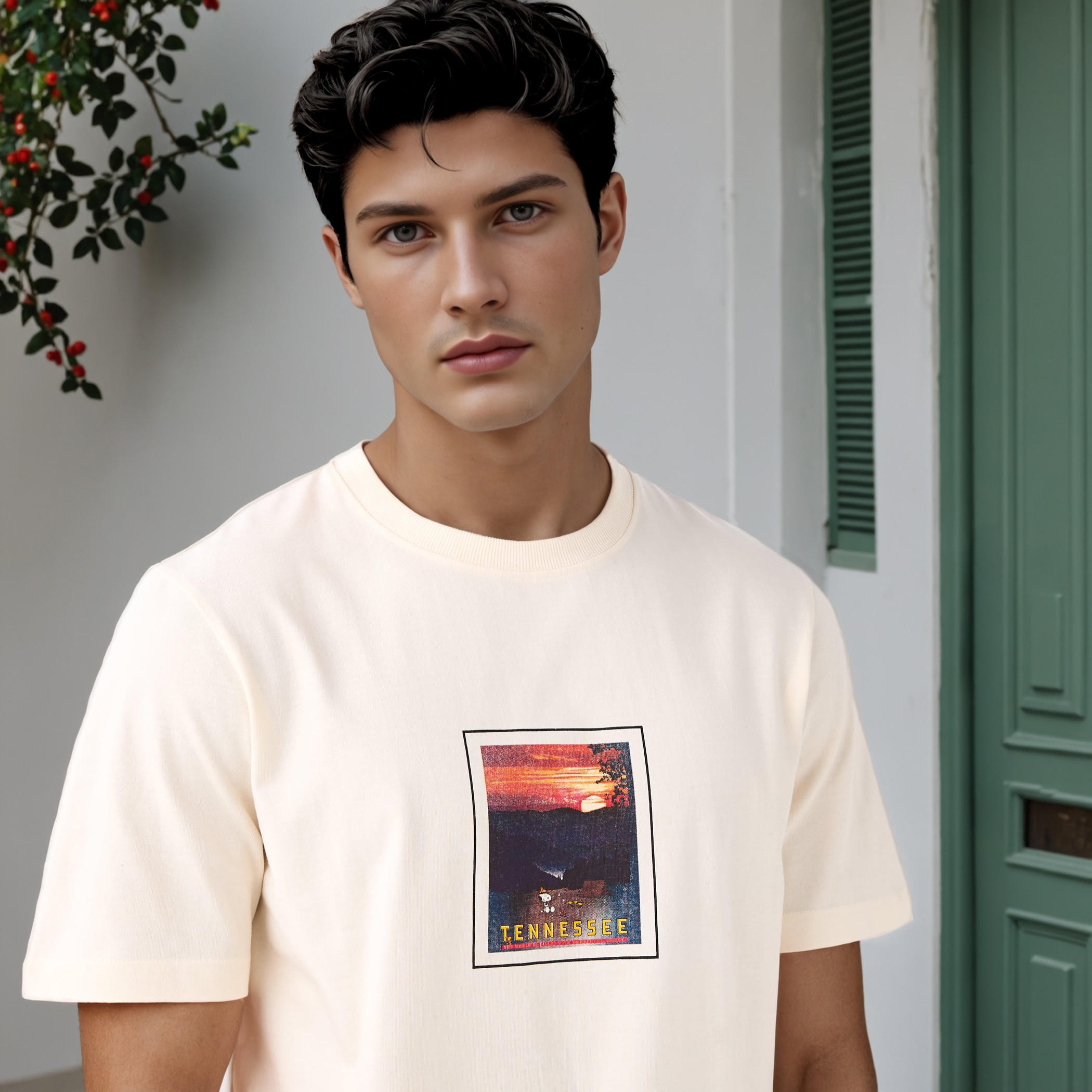 Peanuts Print T-shirt with Crew Neck-men-clothing-tshirtsandpolos-tshirts-image-4