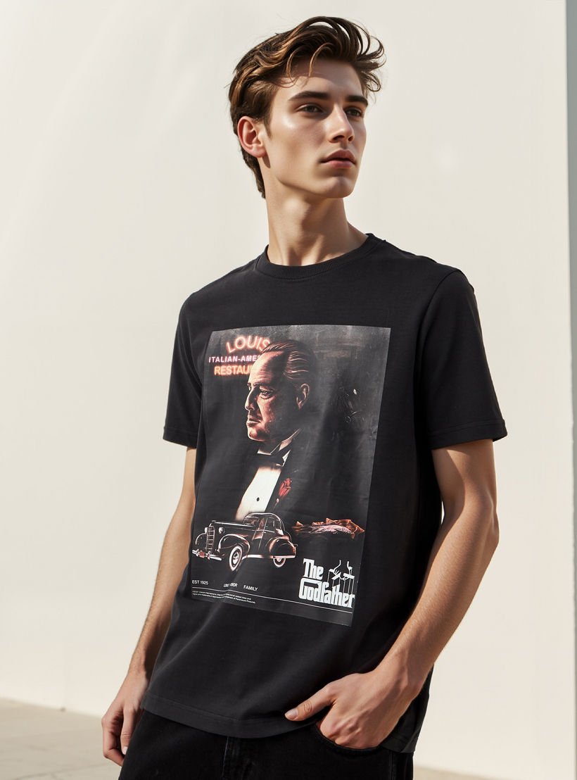 The Godfather Print Crew Neck T-shirt-men-clothing-tshirtsandpolos-tshirts-image-1