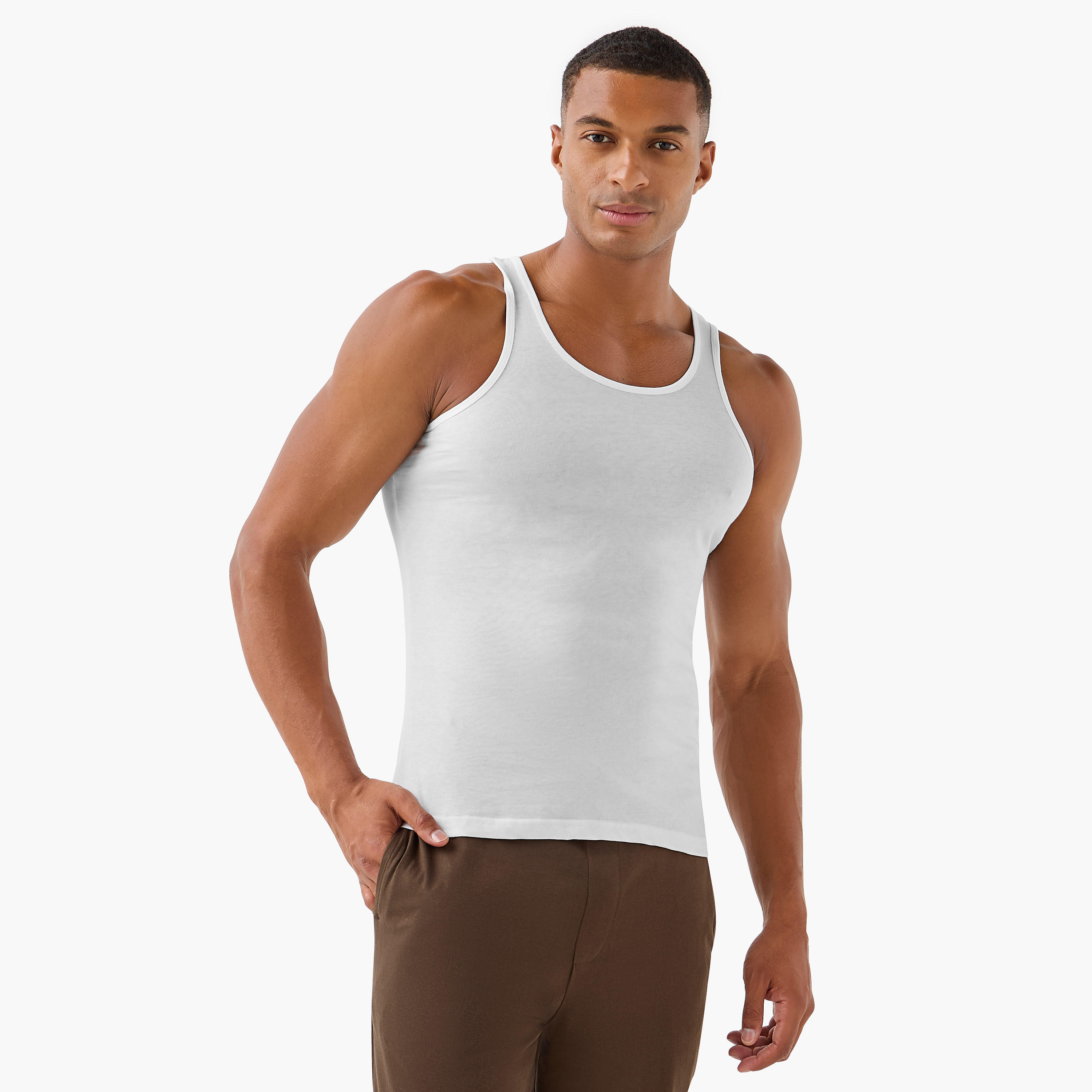 فيستات قطن للرجال - عبوة 3 قطع-men-clothing-innerwear-vests-image-4
