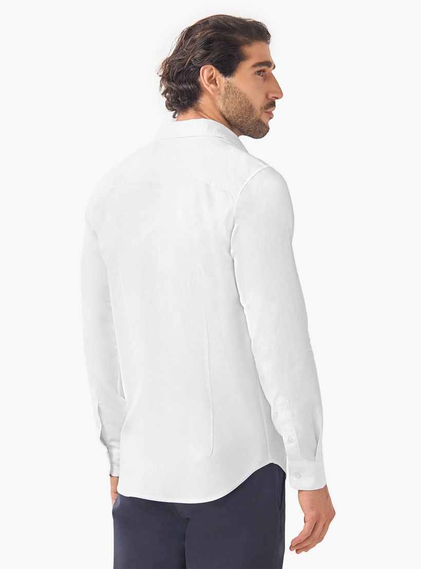 Set of 2 - Regular Fit Oxford Shirt with Collar and Long Sleeves-men-clothing-shirts-image-5