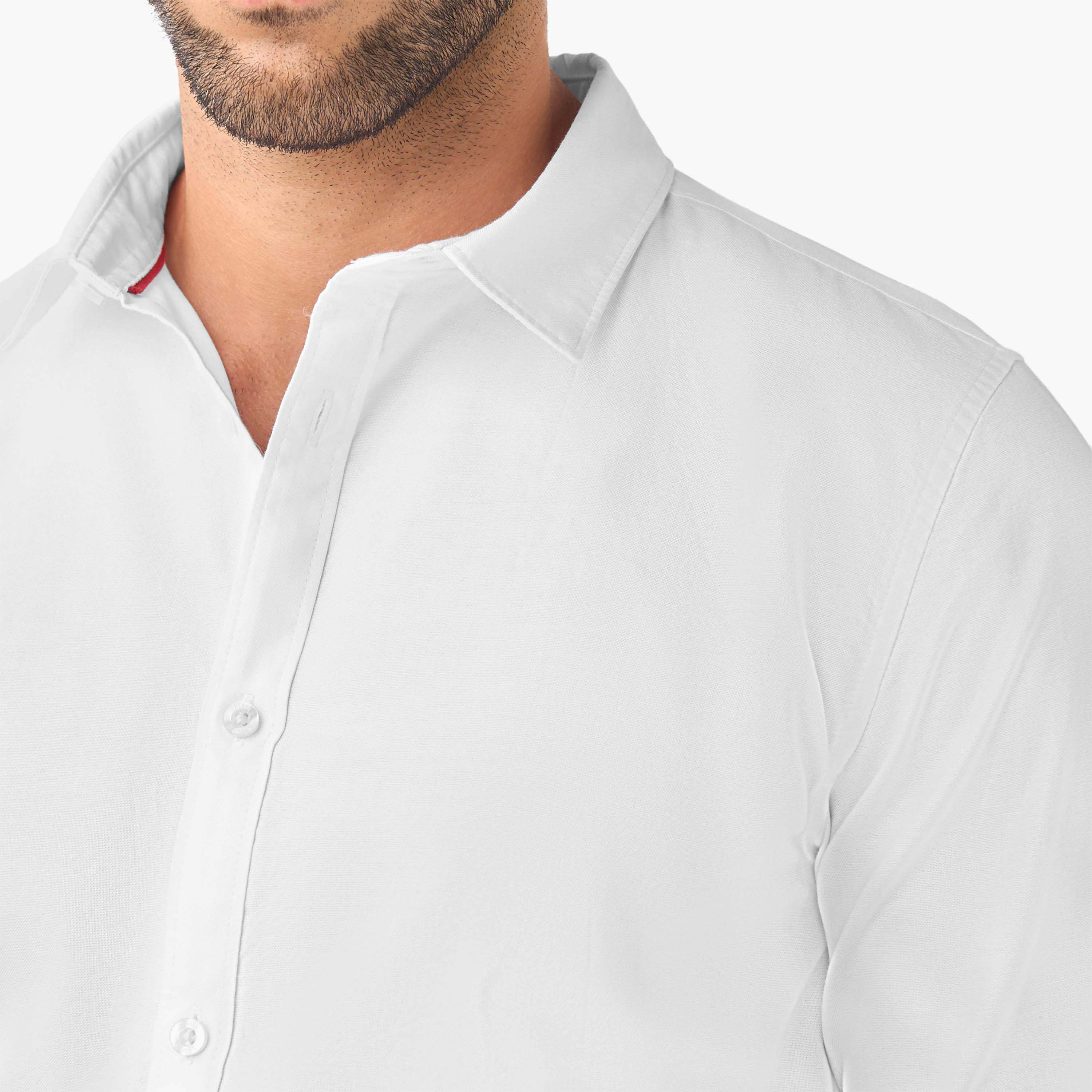 Set of 2 - Regular Fit Oxford Shirt with Collar and Long Sleeves-men-clothing-shirts-image-6