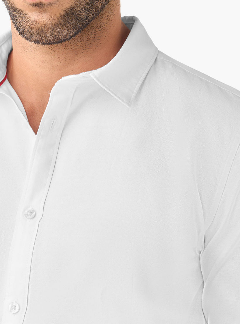 Set of 2 - Regular Fit Oxford Shirt with Collar and Long Sleeves-men-clothing-shirts-image-6