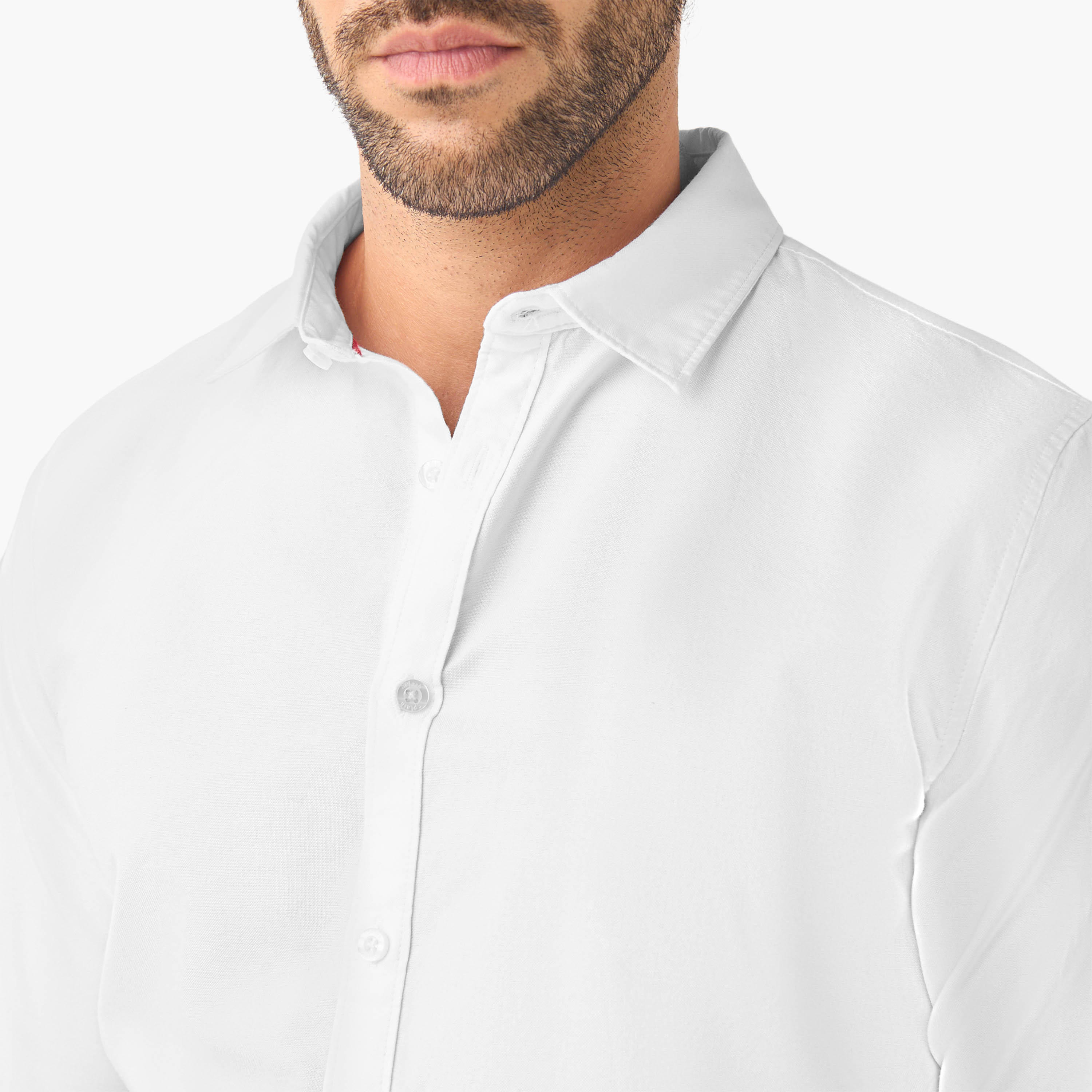 Set of 2 - Regular Fit Oxford Shirt with Collar and Long Sleeves-men-clothing-shirts-image-7