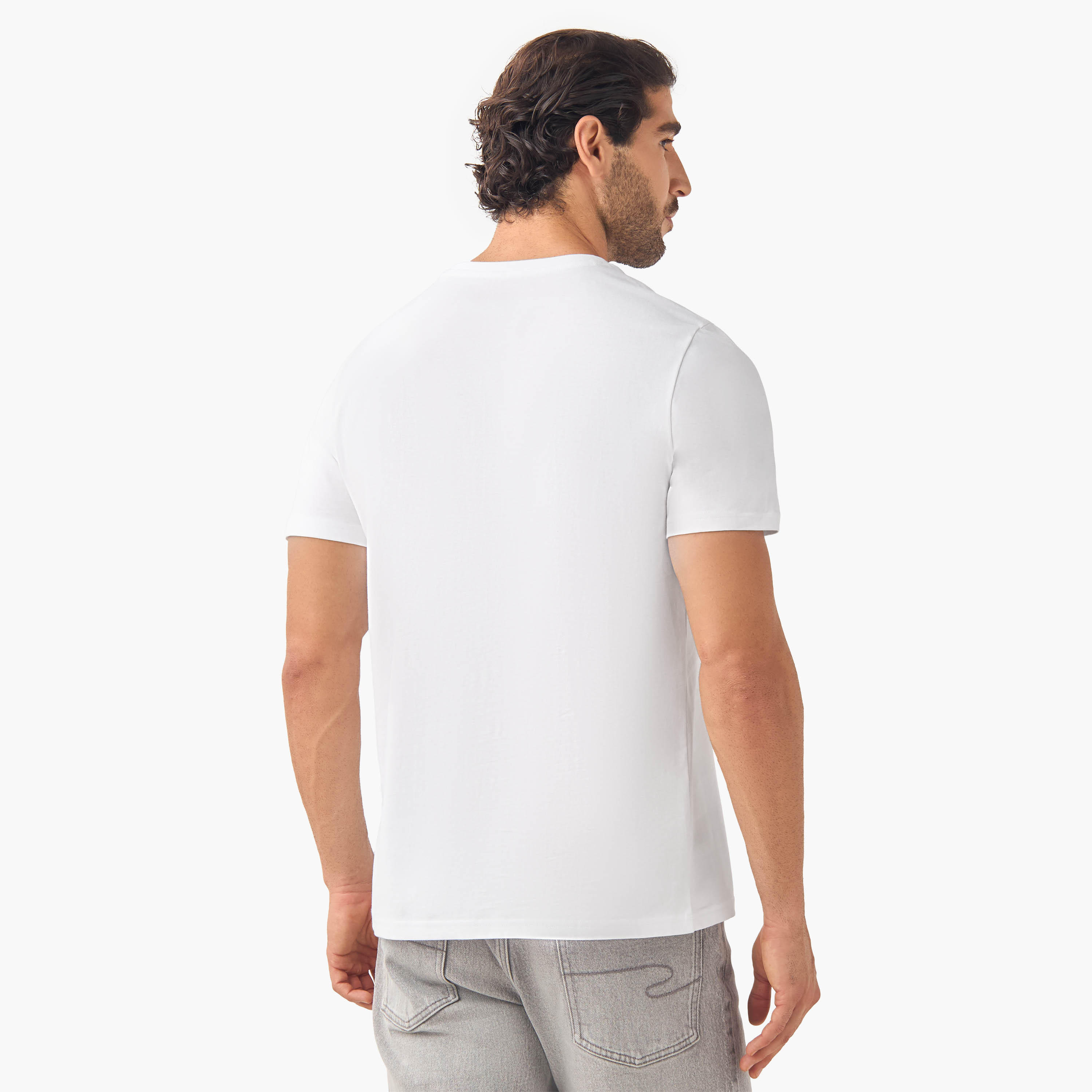 تيشيرت بقصة سليم وياقة ضيقة - طقم من 2-men-clothing-tshirtsandpolos-tshirts-image-3