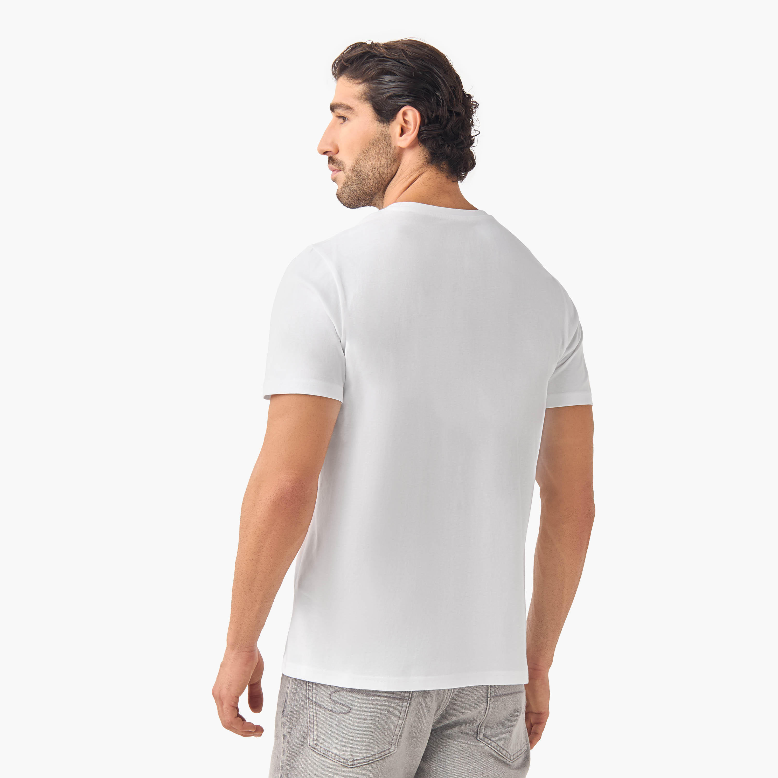 تيشيرت بقصة سليم وياقة ضيقة - طقم من 2-men-clothing-tshirtsandpolos-tshirts-image-5