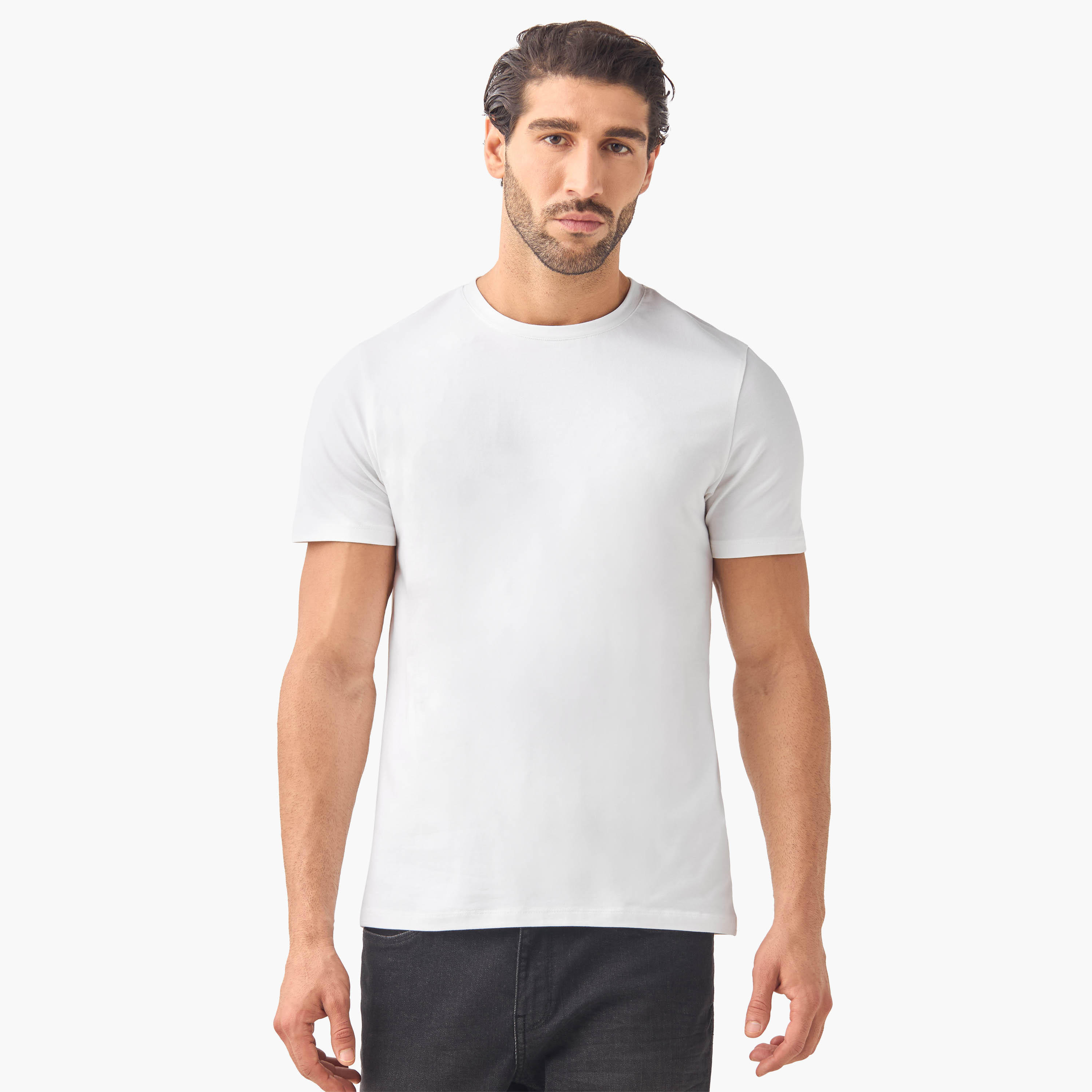 تيشيرت بقصة سليم وياقة ضيقة - طقم من 2-men-clothing-tshirtsandpolos-tshirts-image-5