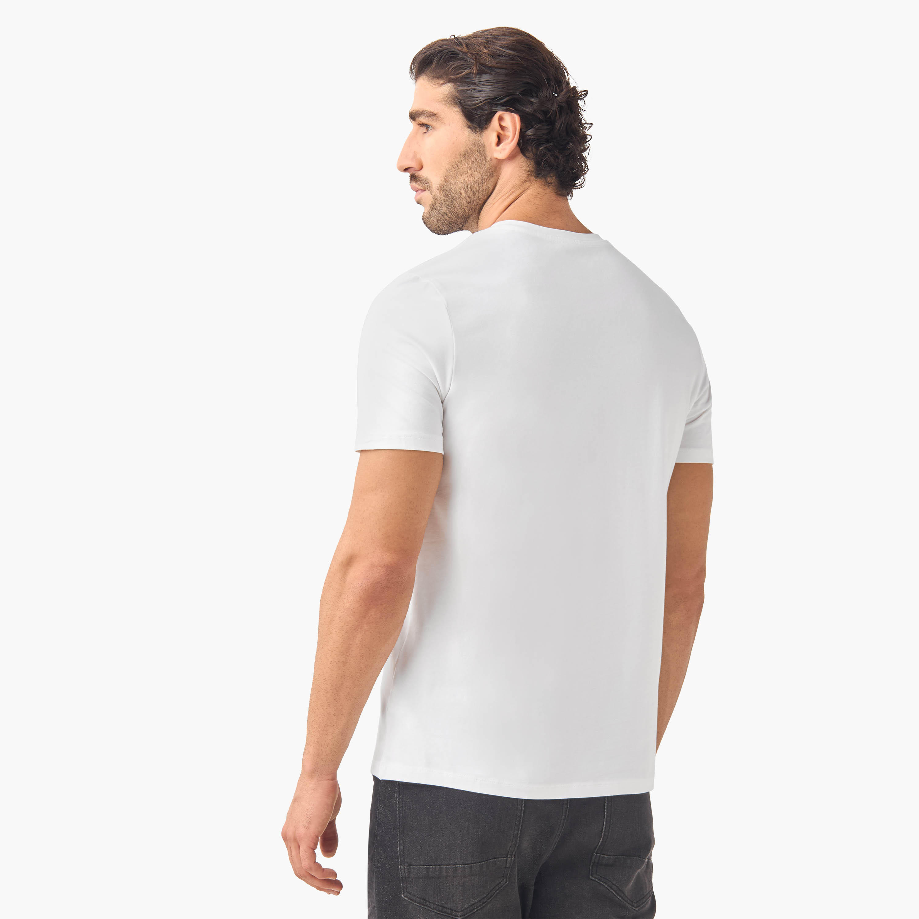 تيشيرت بقصة سليم وياقة ضيقة - طقم من 2-men-clothing-tshirtsandpolos-tshirts-image-4