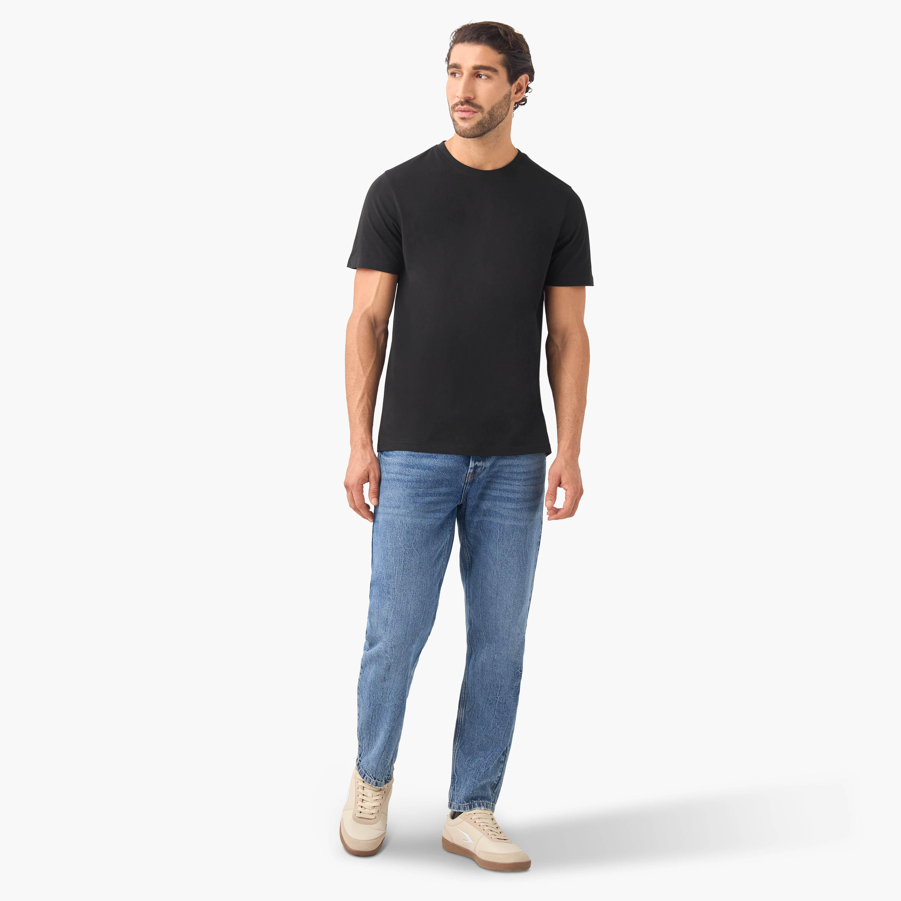تيشيرت بقصة سليم وياقة ضيقة - طقم من 3-men-clothing-tshirtsandpolos-tshirts-image-10