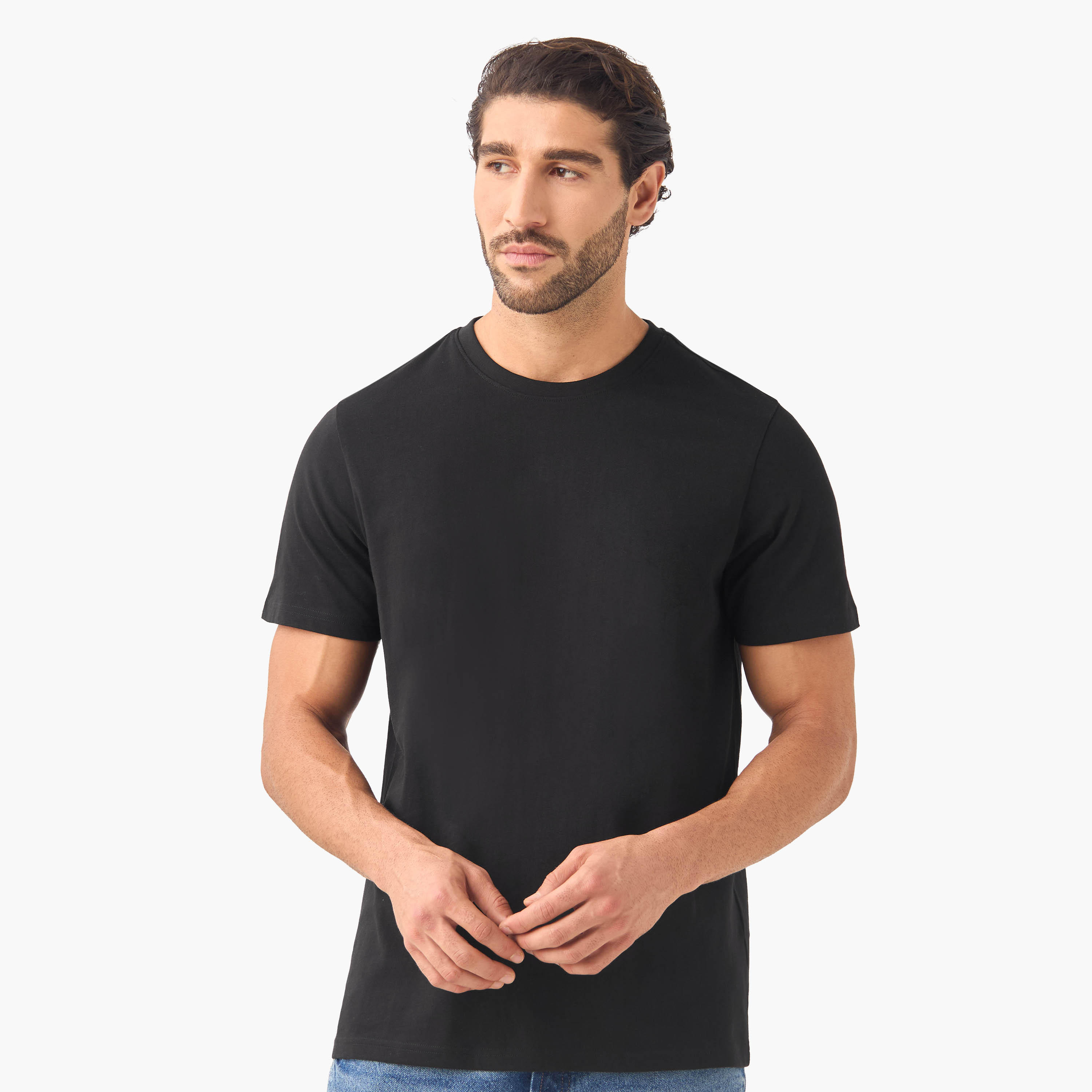 تيشيرت بقصة سليم وياقة ضيقة - طقم من 3-men-clothing-tshirtsandpolos-tshirts-image-2