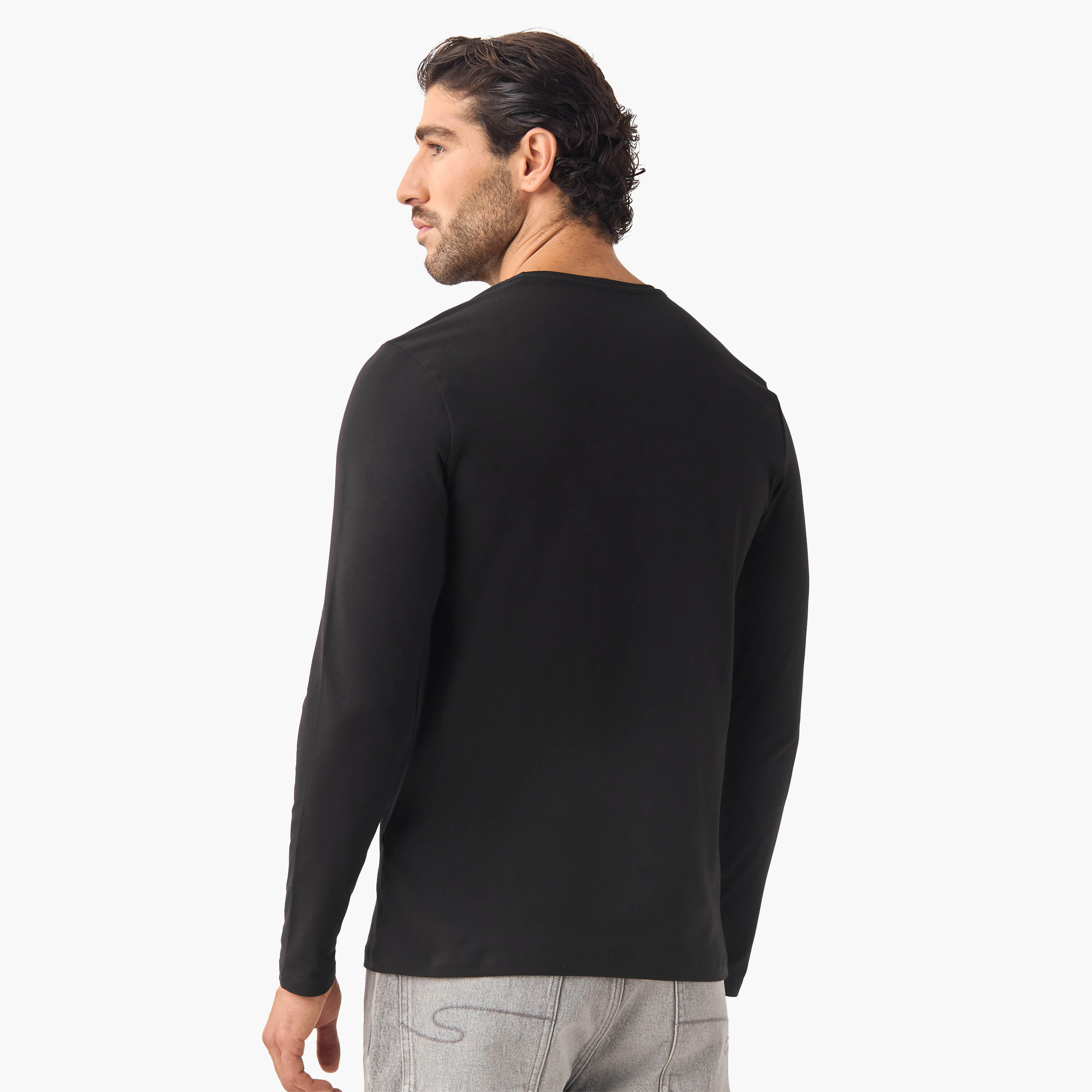 تيشيرتات بياقة ضيقة وقصة سليم - طقم من قطعتين-men-clothing-tshirtsandpolos-tshirts-image-5