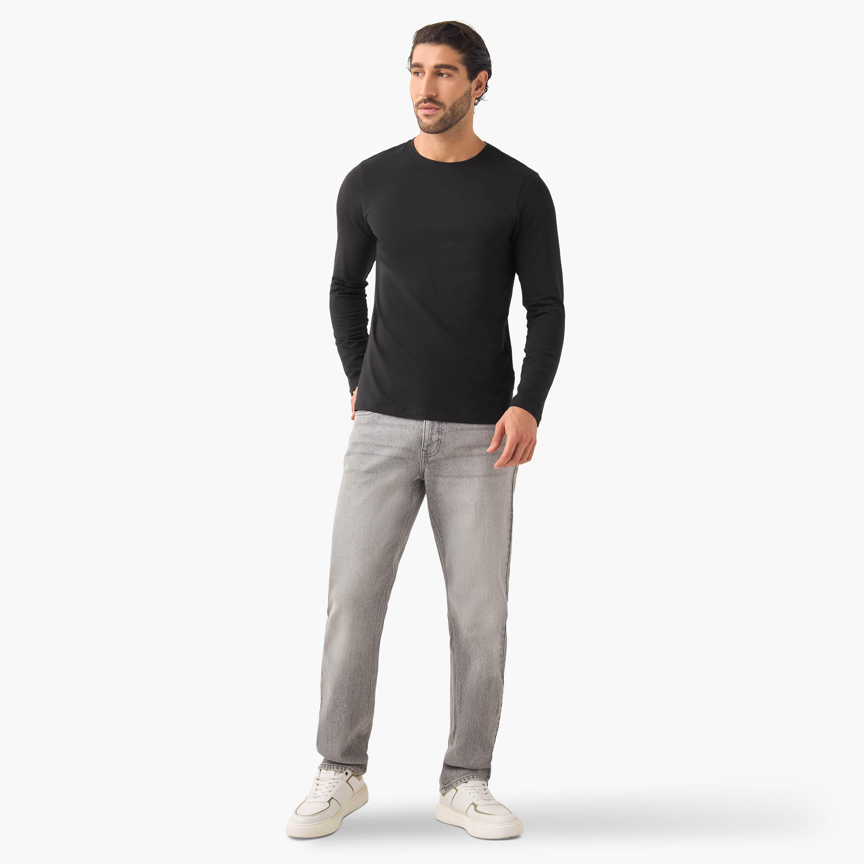 تيشيرتات بياقة ضيقة وقصة سليم - طقم من قطعتين-men-clothing-tshirtsandpolos-tshirts-image-8
