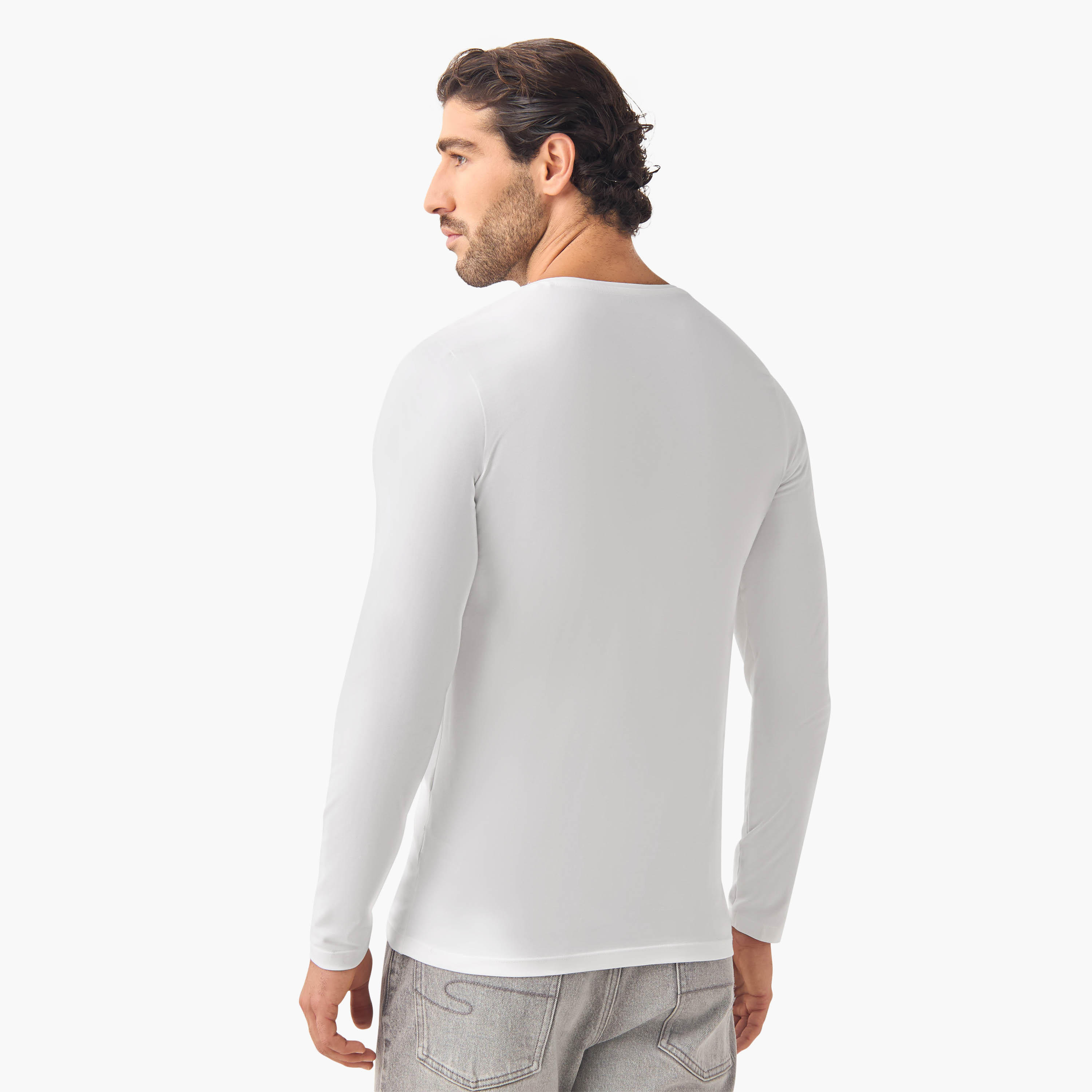 تيشيرت بقصة سليم وياقة ضيقة - طقم من 2-men-clothing-tshirtsandpolos-tshirts-image-3