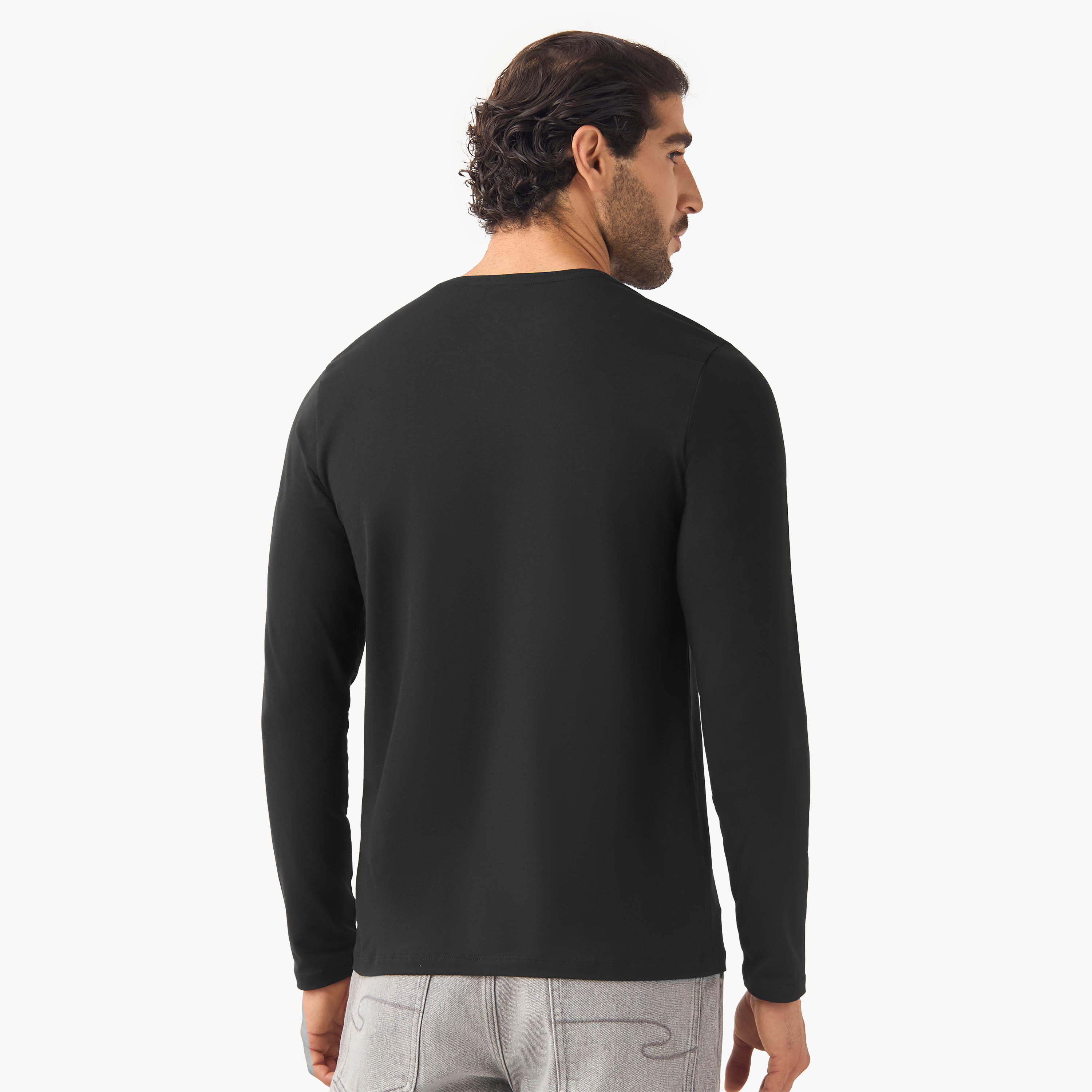 تيشيرت بقصة سليم وياقة ضيقة - طقم من 2-men-clothing-tshirtsandpolos-tshirts-image-5