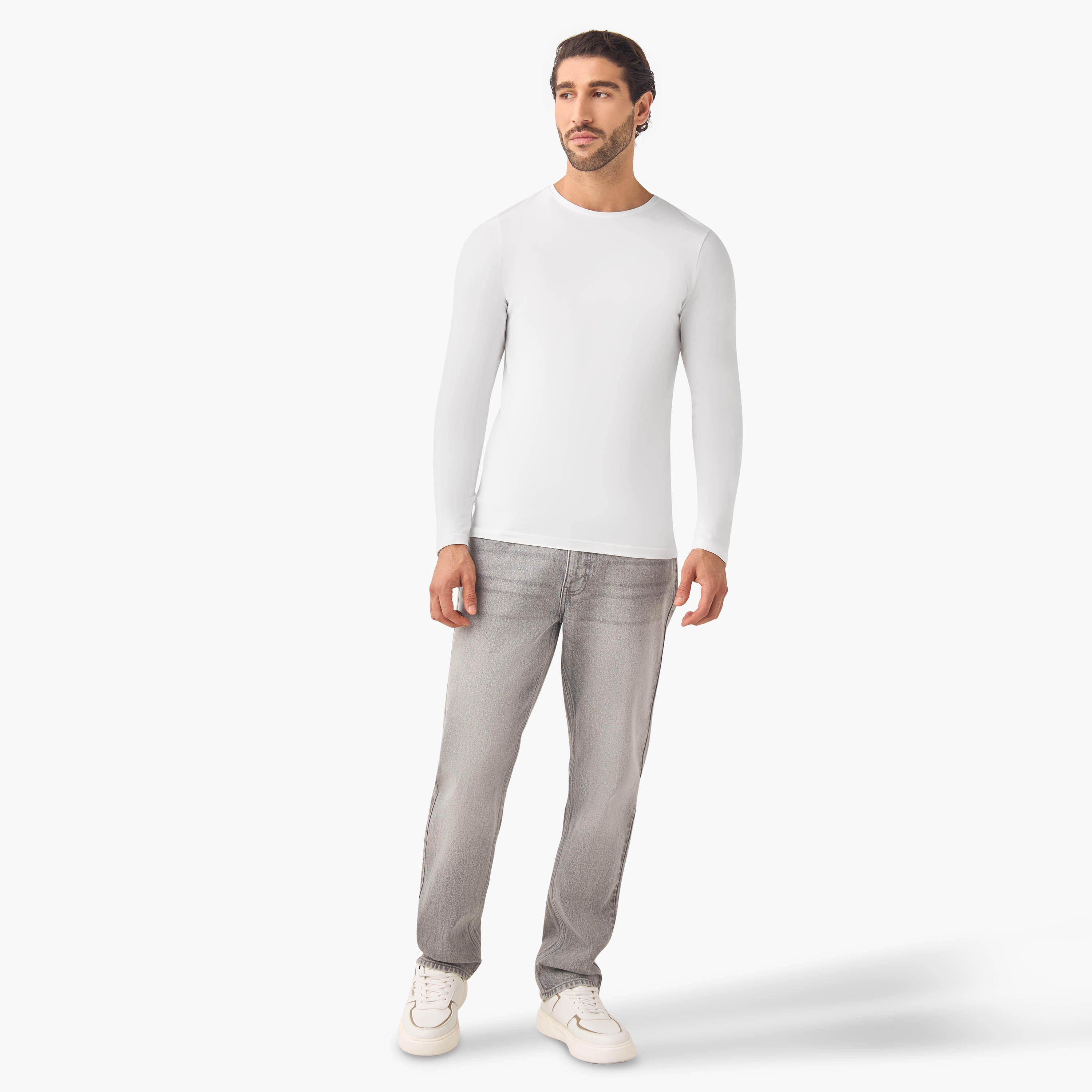 تيشيرت بقصة سليم وياقة ضيقة - طقم من 2-men-clothing-tshirtsandpolos-tshirts-image-8