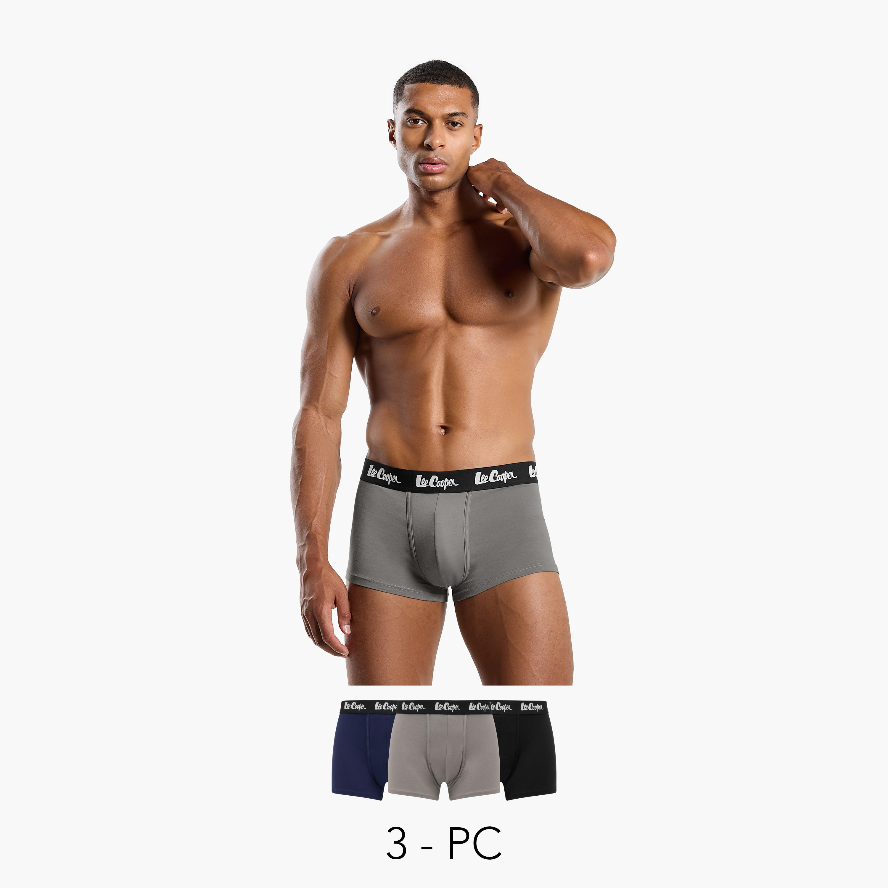 Set of 5 - Lee Cooper Trunk Briefs with Elasticated Waistband-men-clothing-innerwear-underwear-image-1