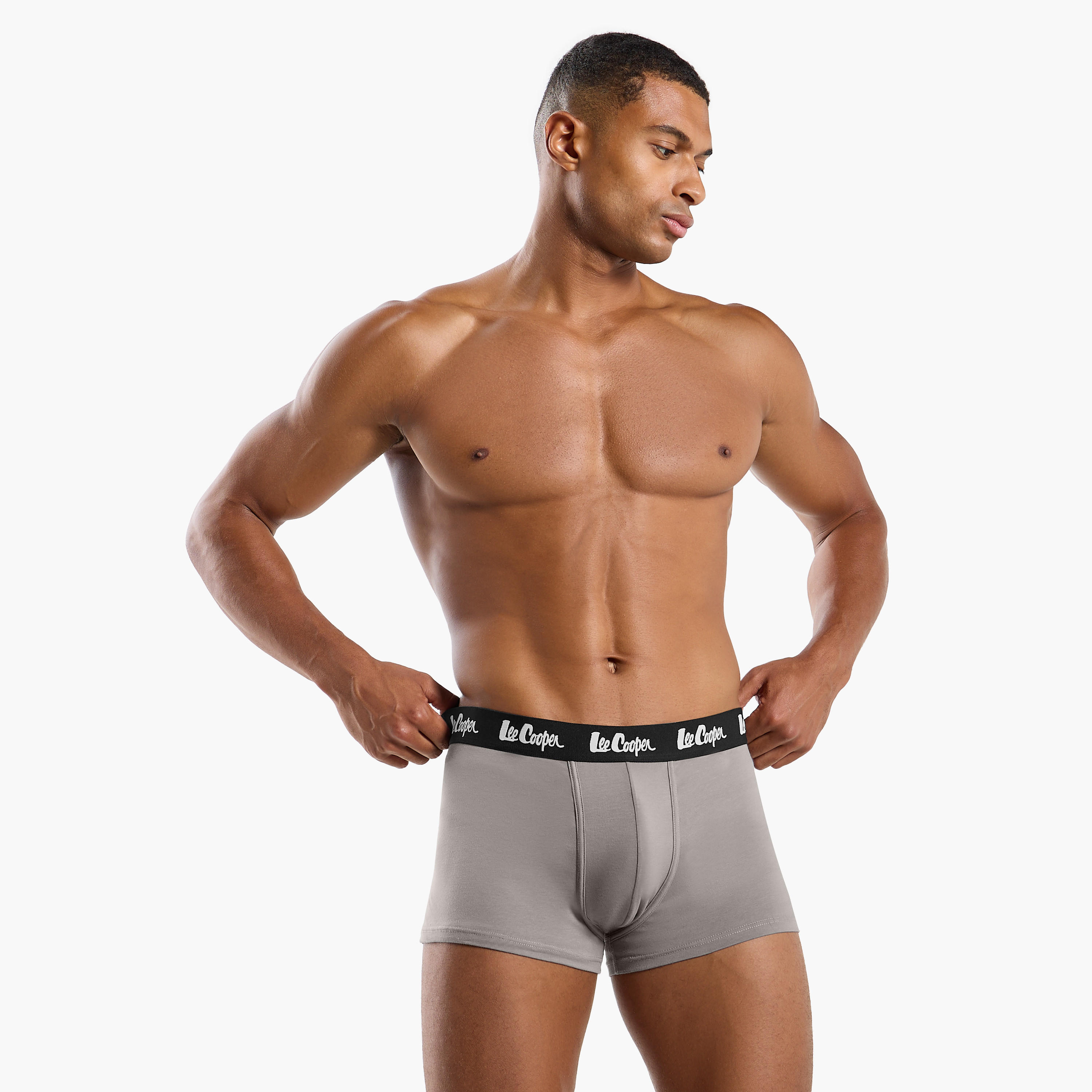 Set of 5 - Lee Cooper Trunk Briefs with Elasticated Waistband-men-clothing-innerwear-underwear-image-3