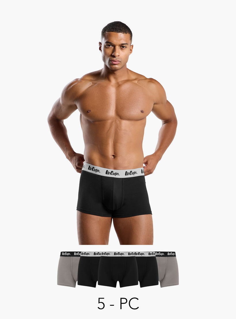 سراويل داخلية ترانك بخصر مطاطي من لي كوبر - طقم من 5 قطع-men-clothing-innerwear-underwear-image-1
