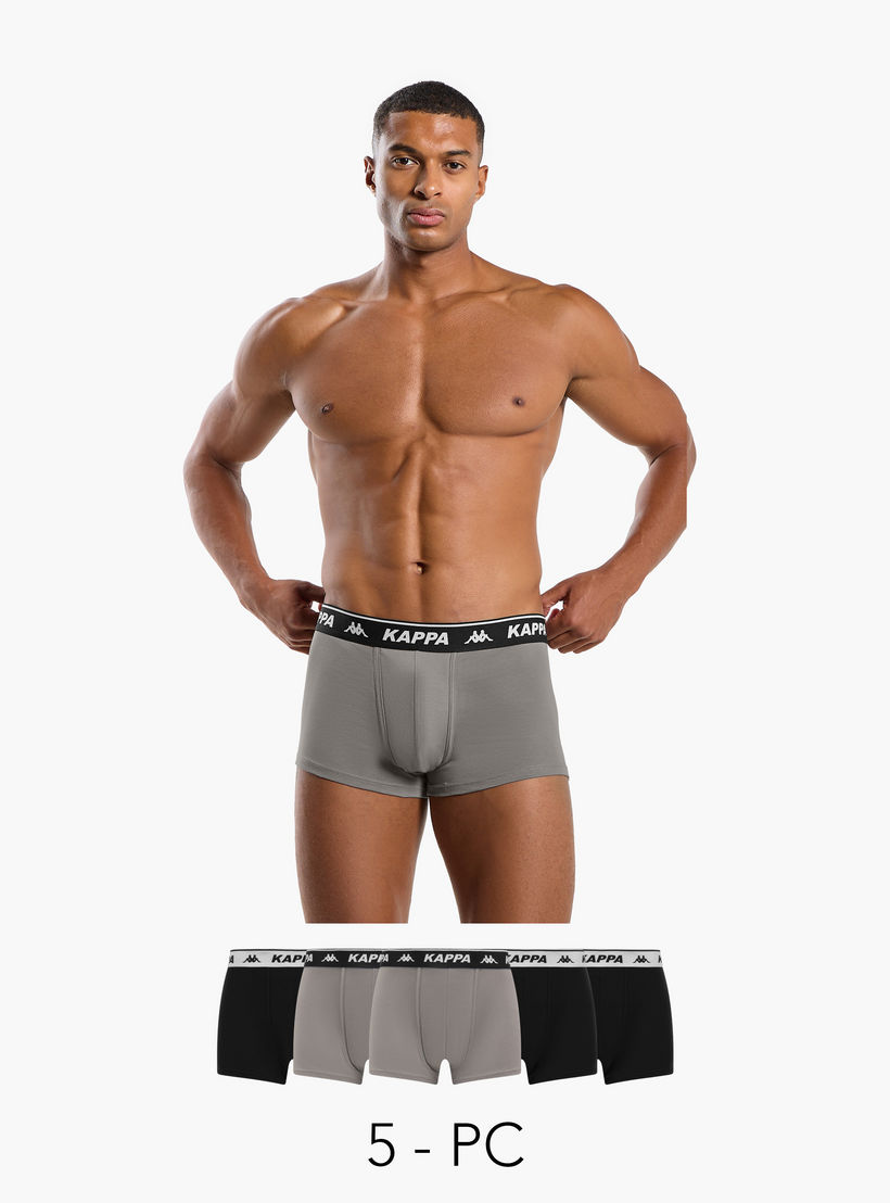 Set of 5 - Kappa Trunk Briefs with Elasticated Waistband-men-clothing-innerwear-underwear-image-1