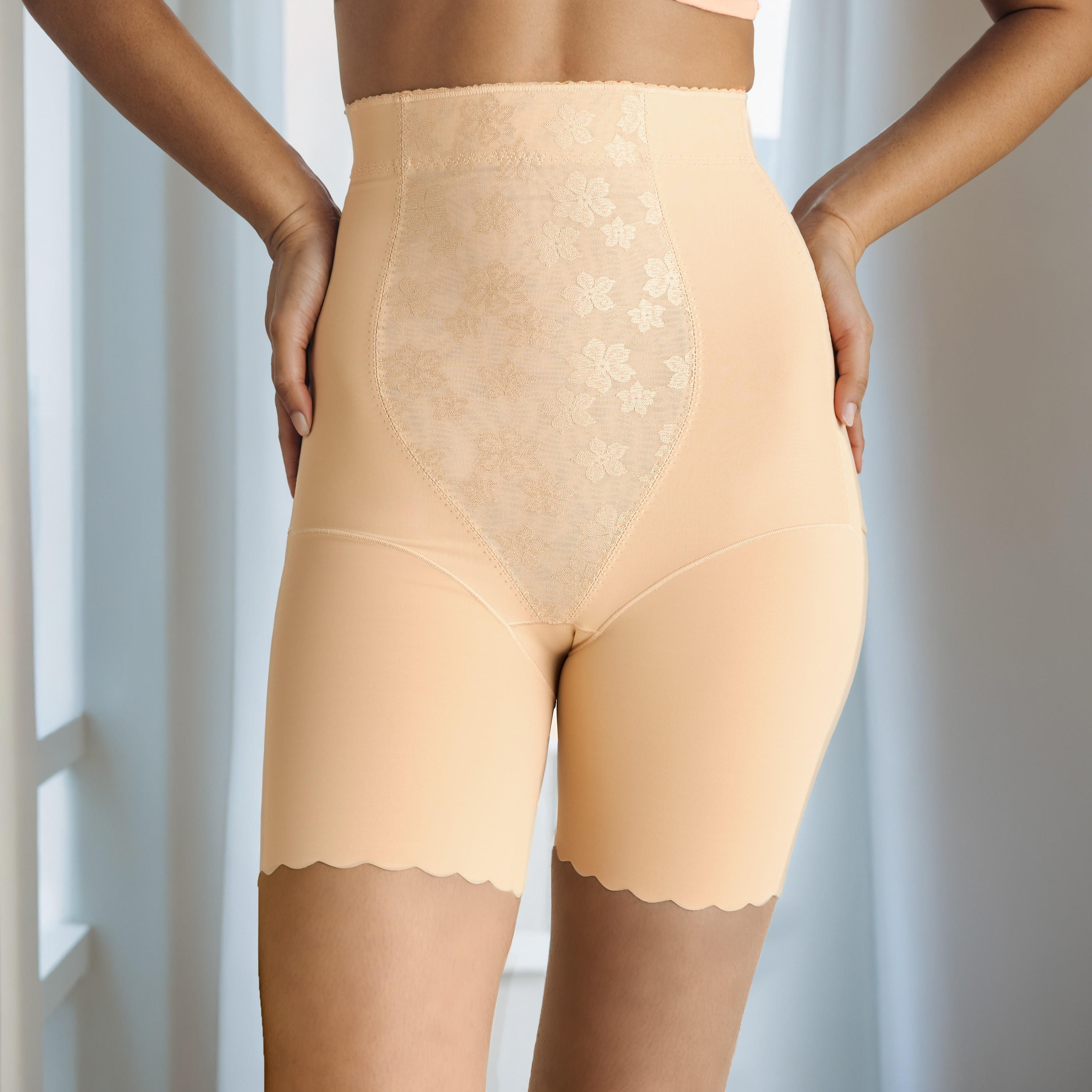 سروال مشد دانتيل بارز الملمس-women-clothing-lingerie-shapewear-image-1
