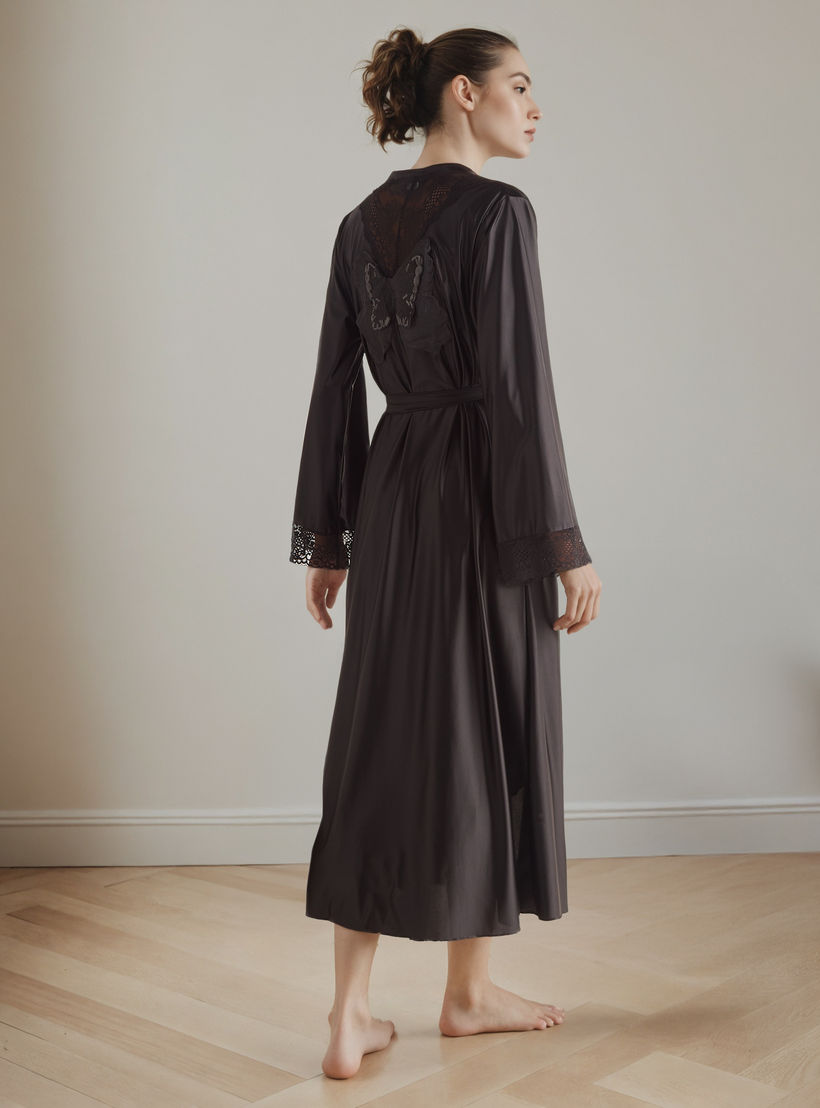 ثوب نوم دانتيل للعروس بحواف غير متماثلة مع روب-women-clothing-nightwear-robes-image-3